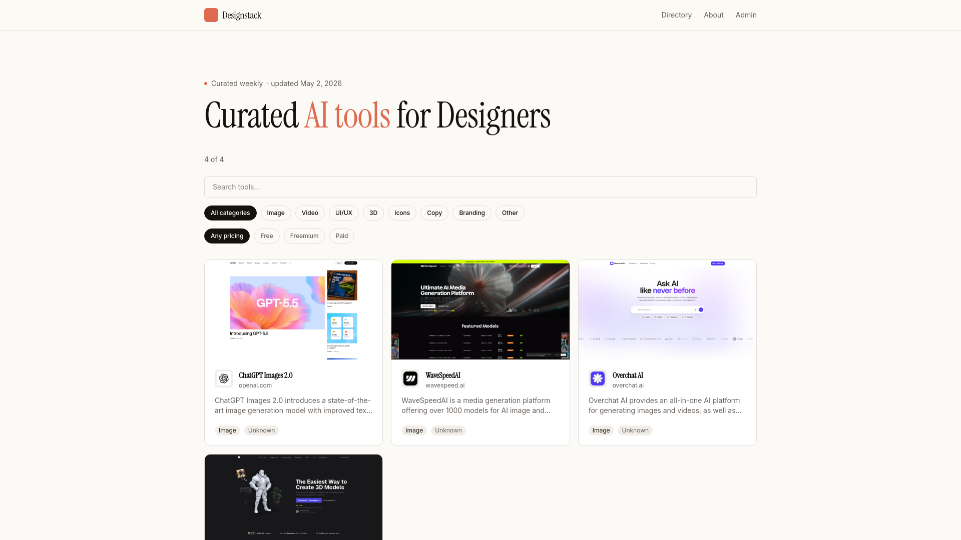 Gooble — Curated AI tools for designers