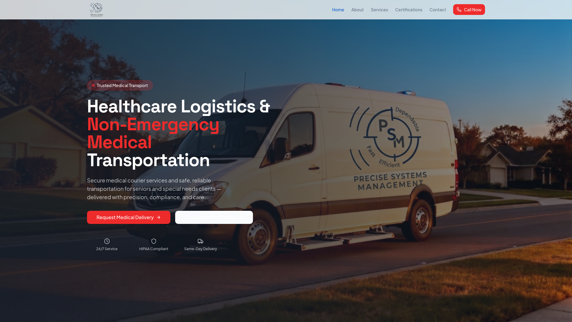 Precise Systems Management — Medical Courier & NEMT Services