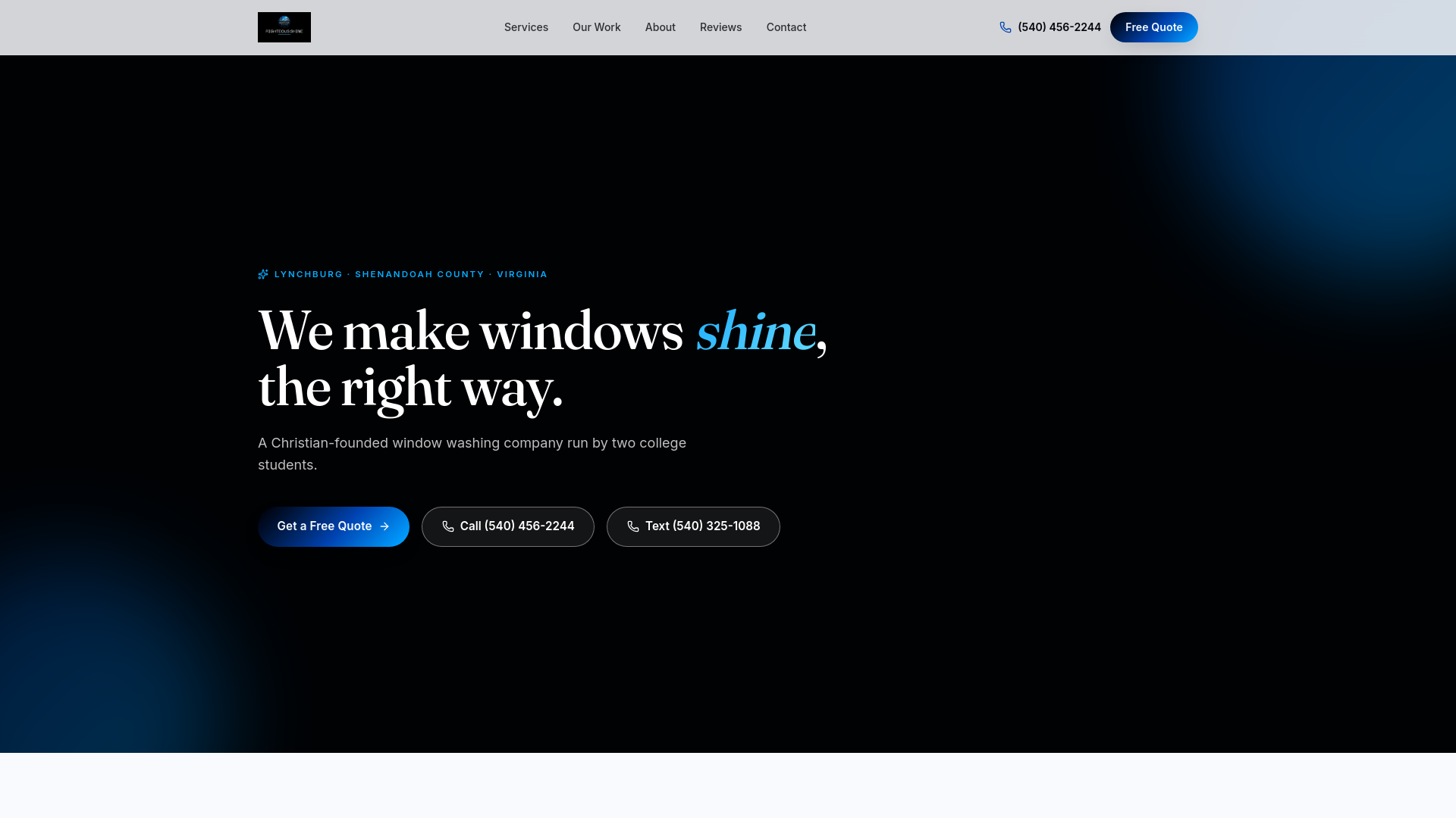 Righteous Shine Window Washing cover