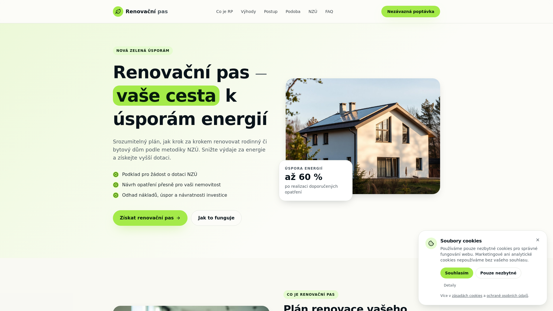 Renovační pas — vaše cesta k úsporám