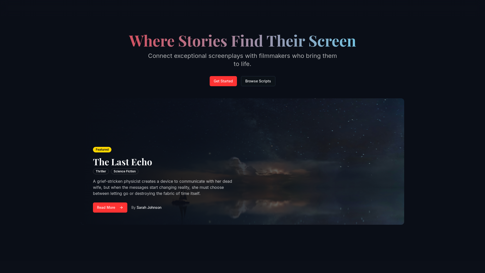 Community Cinema Story & Screenplay Platform Platform