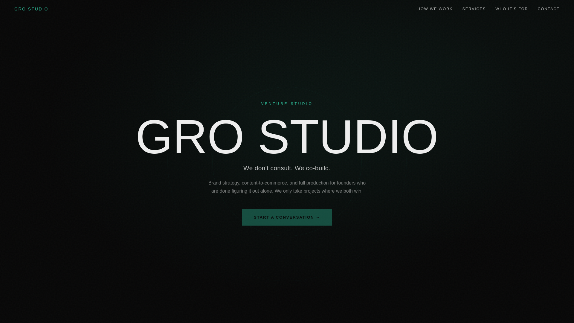 GRO STUDIO | Venture Studio for Founders