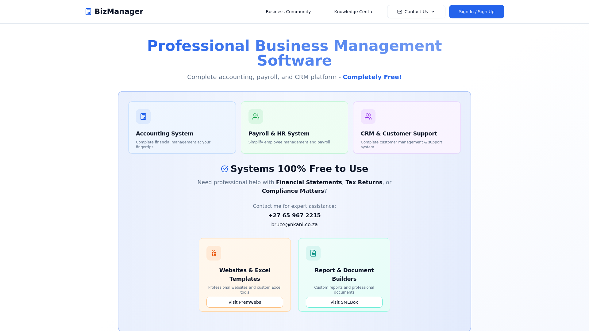 BizManager - Complete Business Management Platform