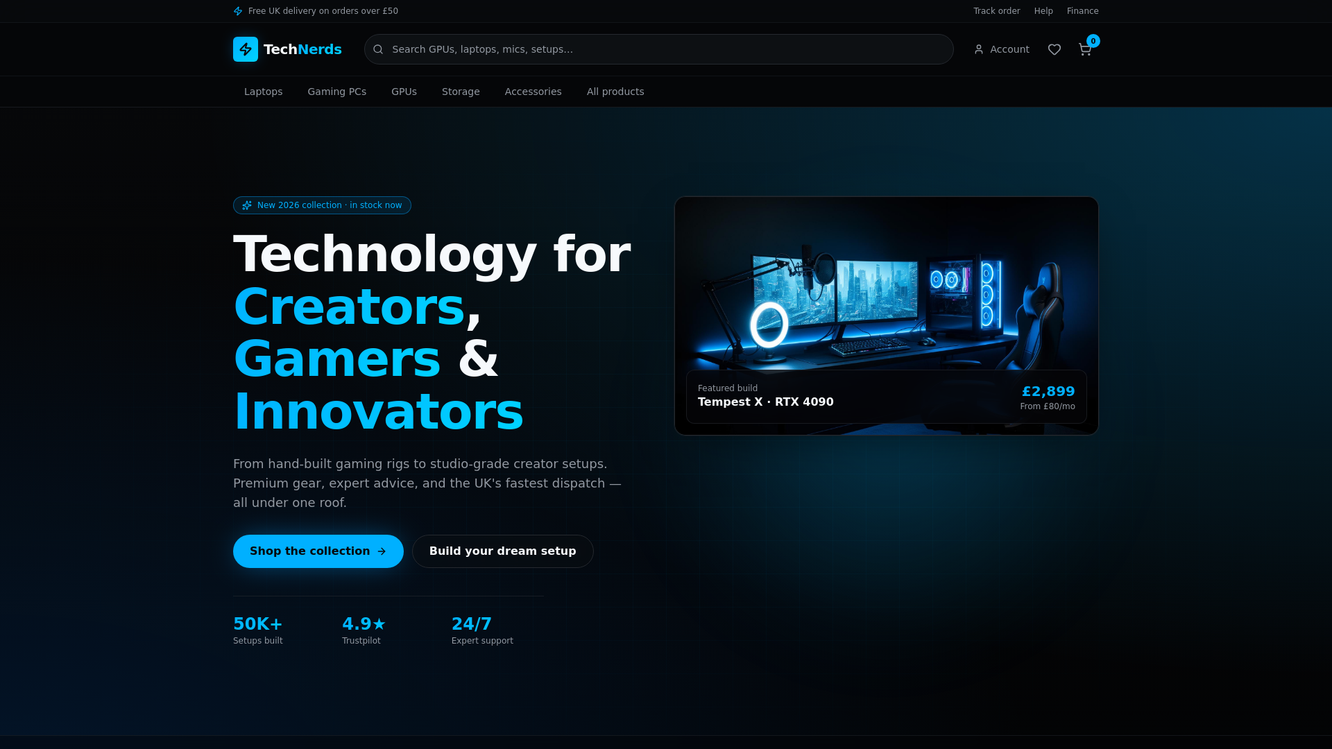 Tech Nerds — Future Ready Technology for Creators & Gamers