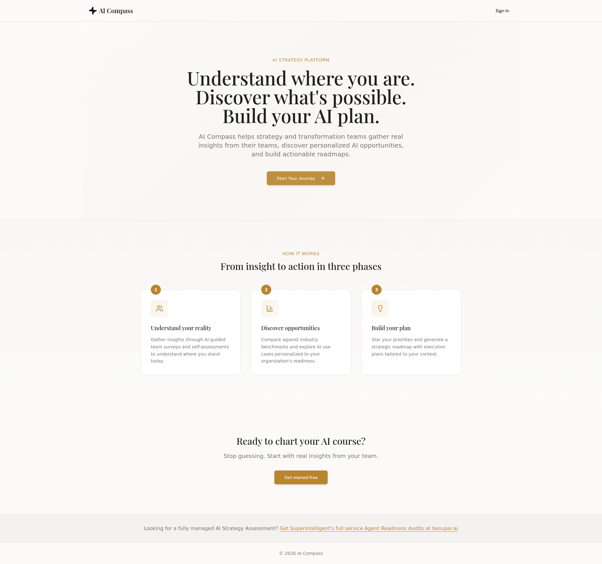 AI Compass - AI Strategy Assessment Platform