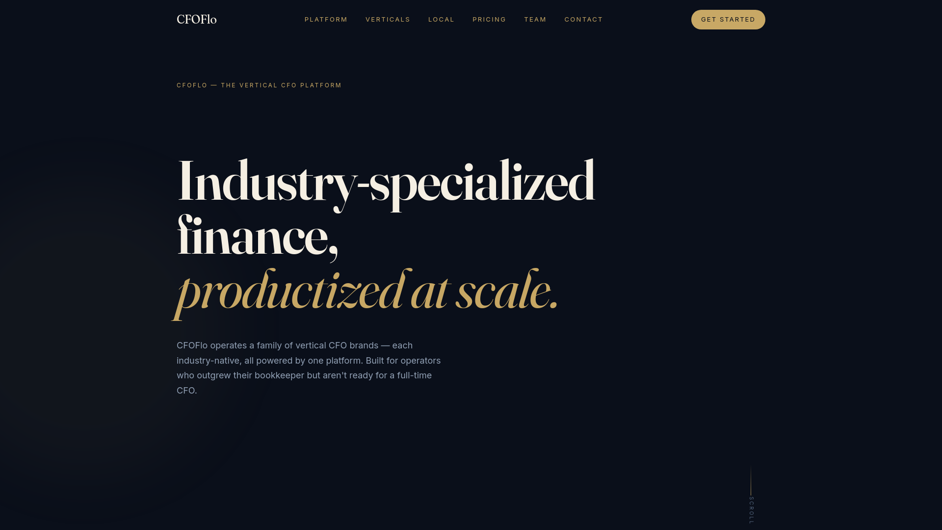CFOFlo — The Vertical CFO Platform