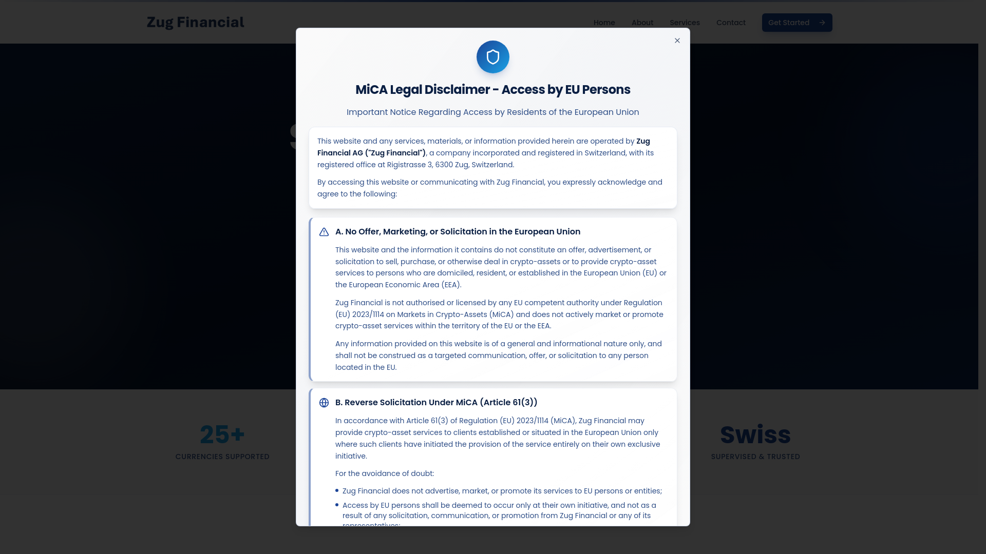 Zug Financial - Swiss Payment & Financing Solutions for Global Trade