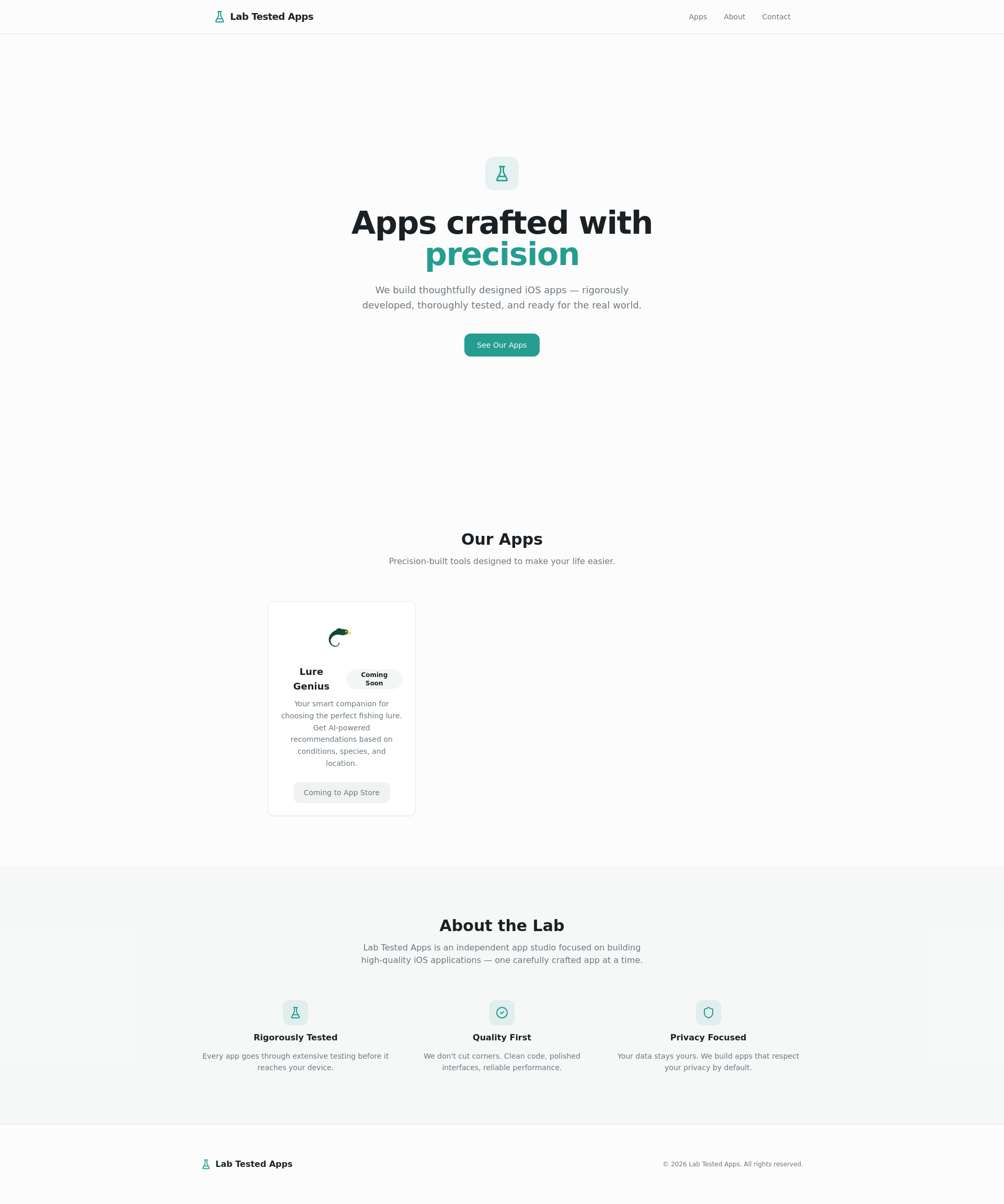 Lab Tested Apps — Precision-Built iOS Apps