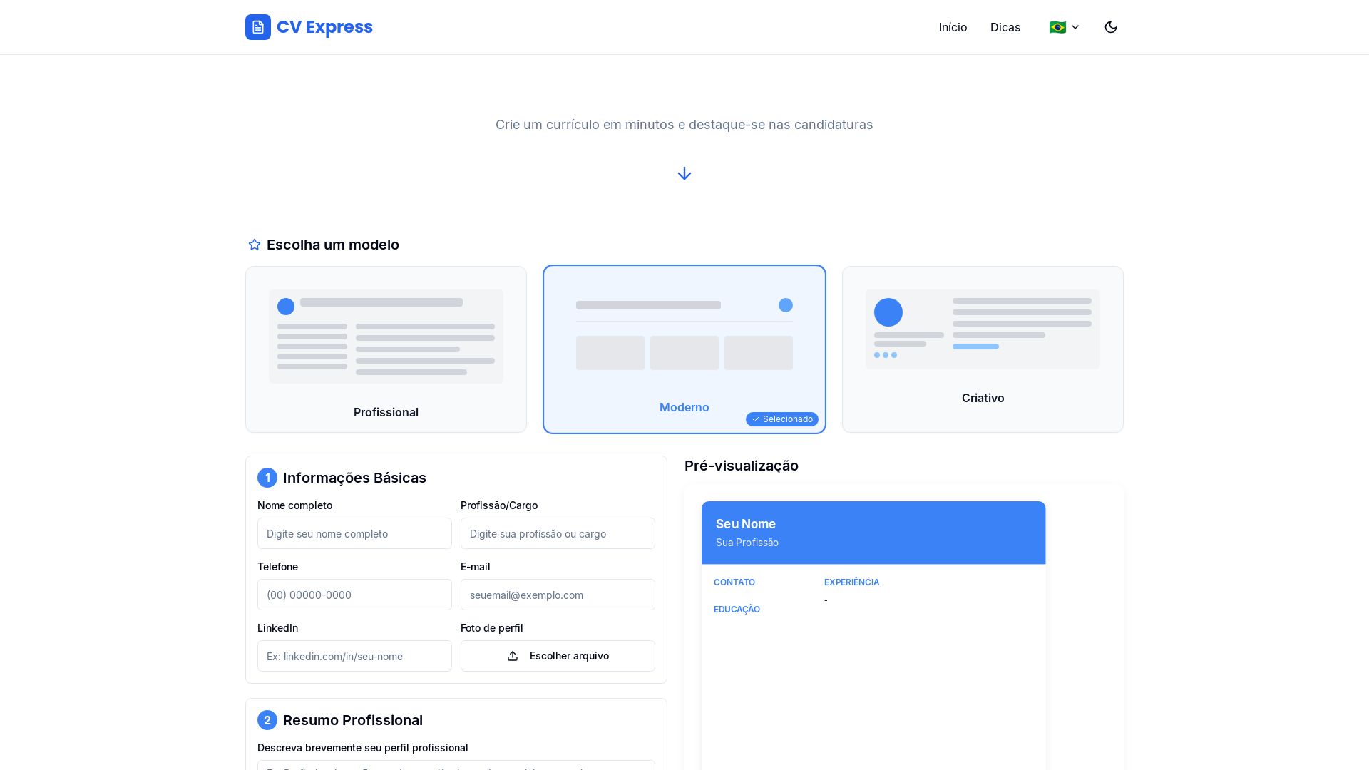 Professional Online Professional Resume Platform