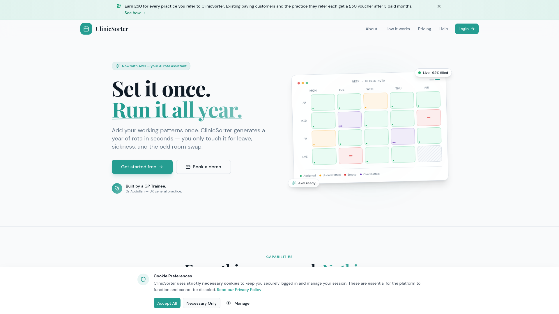 ClinicSorter — Practice Rota & Room Management for GP Surgeries