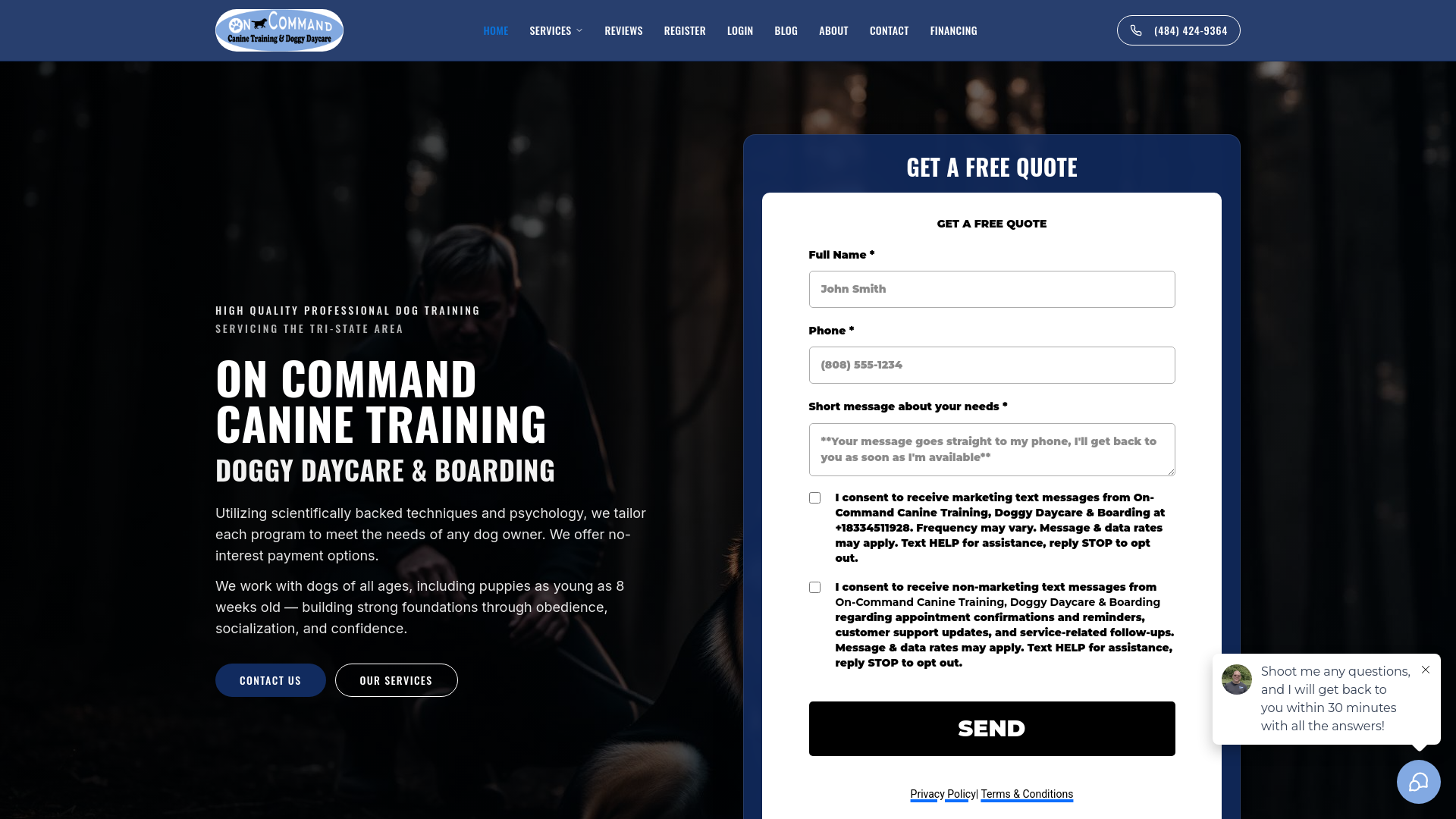 On Command Canine Training | Doggy Daycare & Boarding