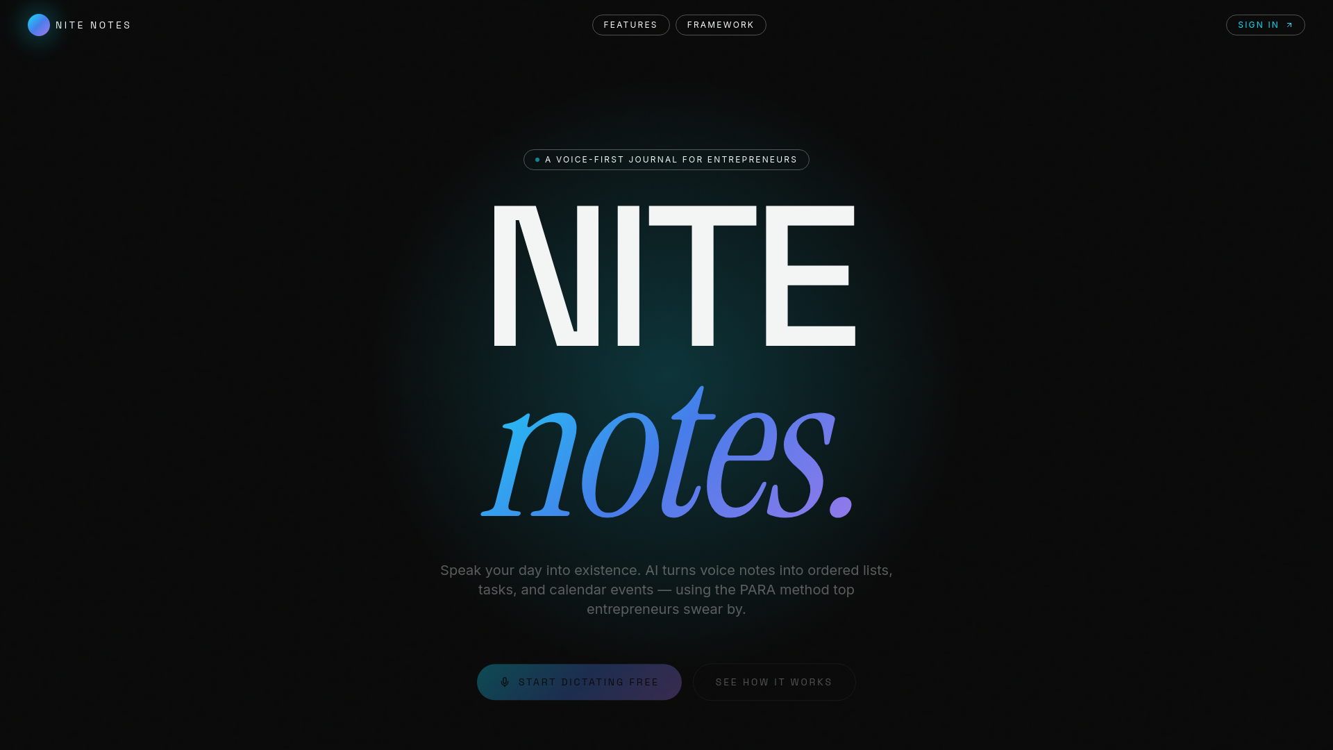 Nite Notes screenshot