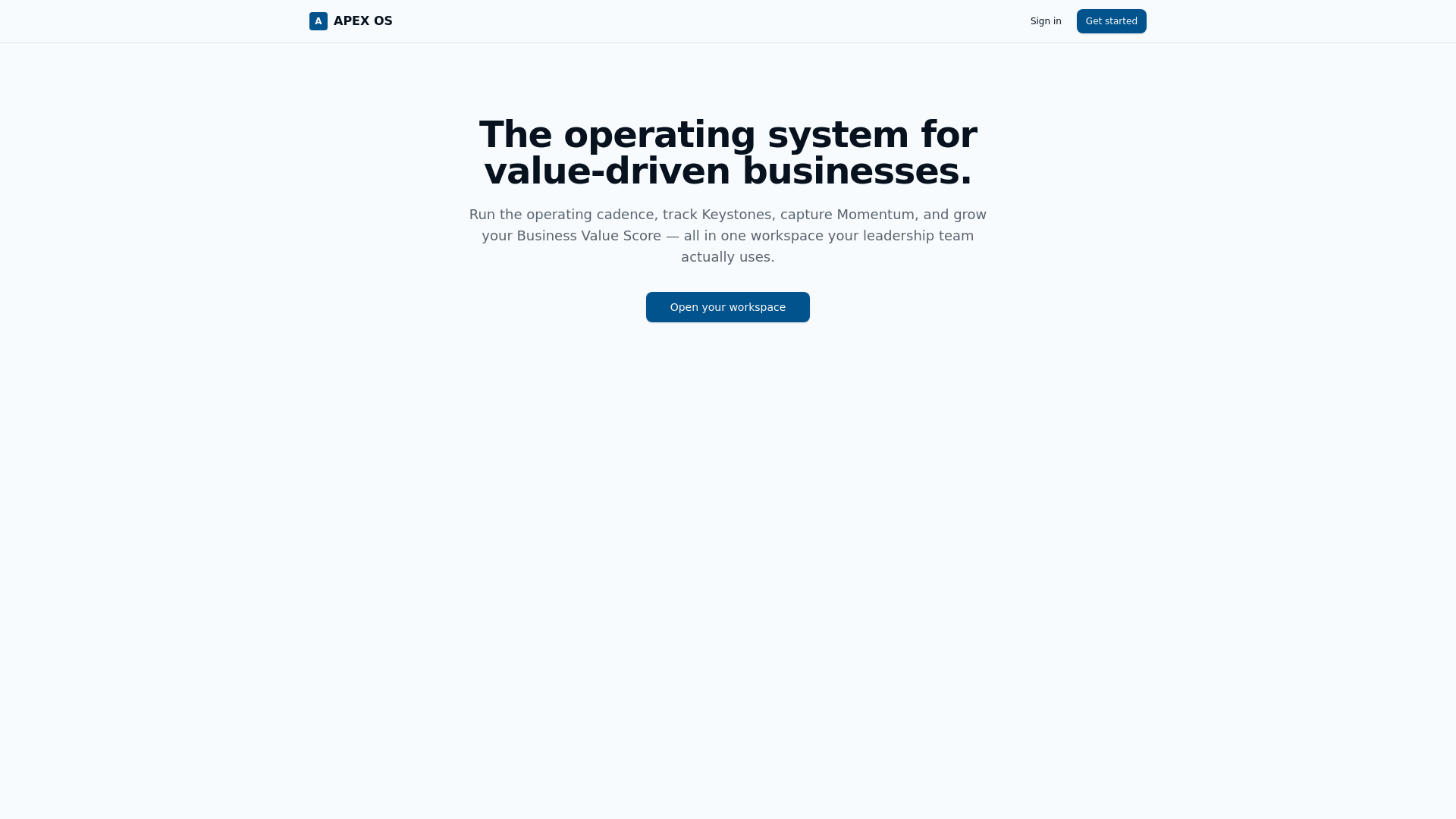 Sign in — APEX OS