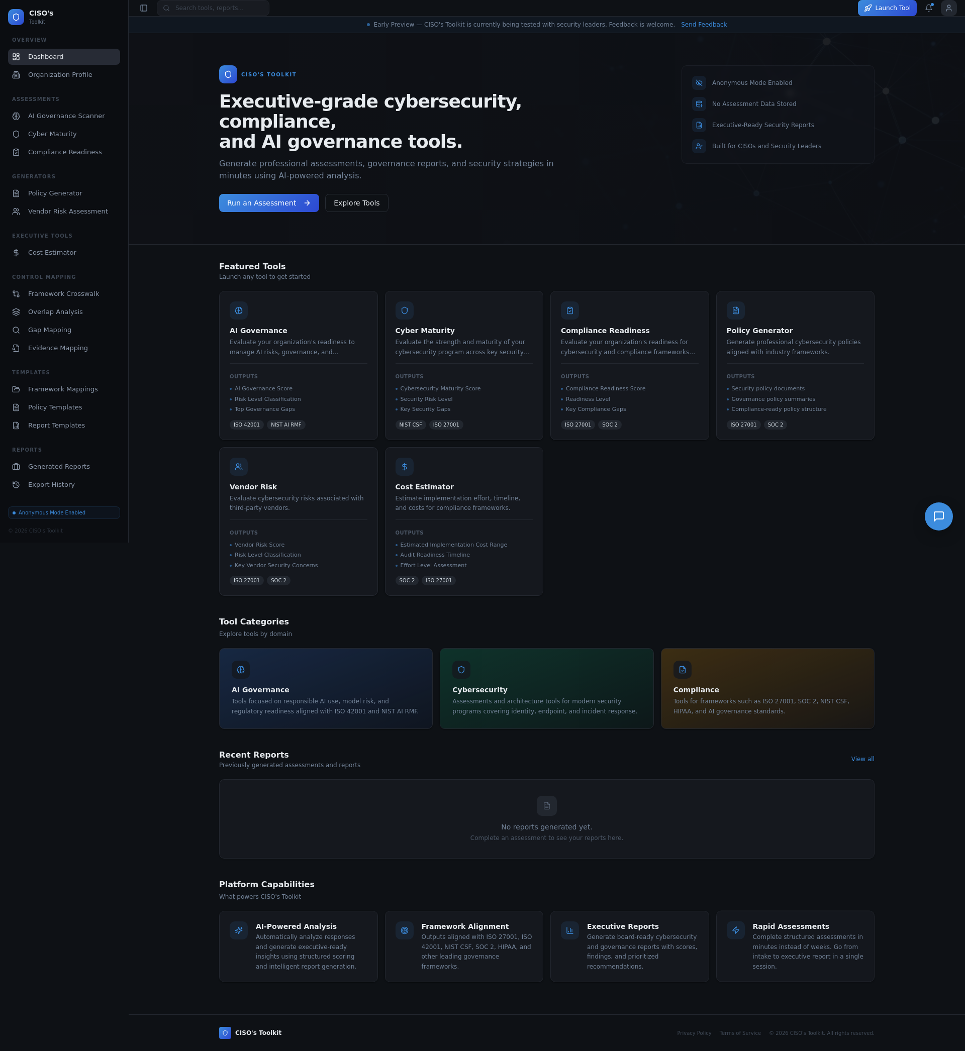 Deepsight Tools — Cybersecurity & Compliance Platform