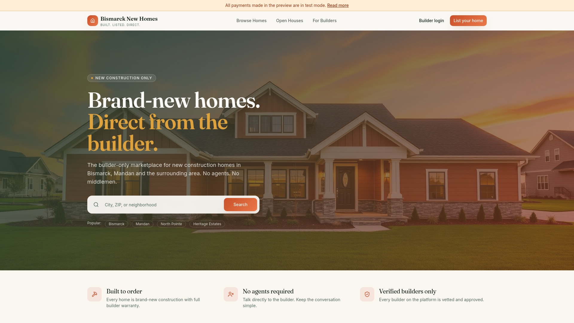 Direct Builders Bismarck New Homes — New Construction Direct from Builders
