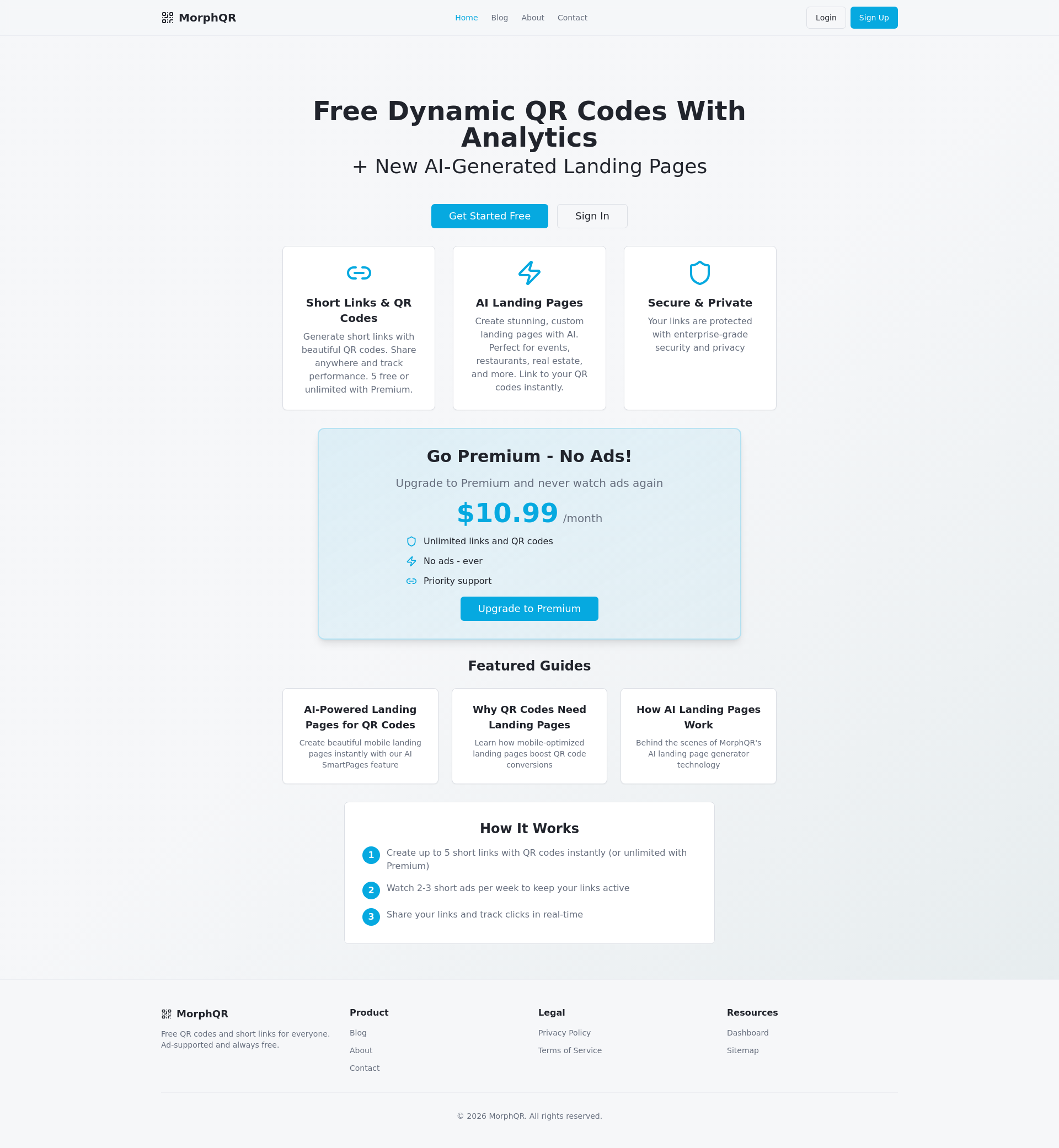 Free QR Code Generator - Dynamic, Editable & High Quality | MorphQR