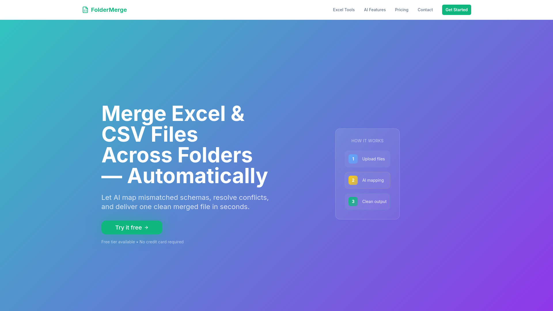 FolderMerge - Excel File Merger Tool
