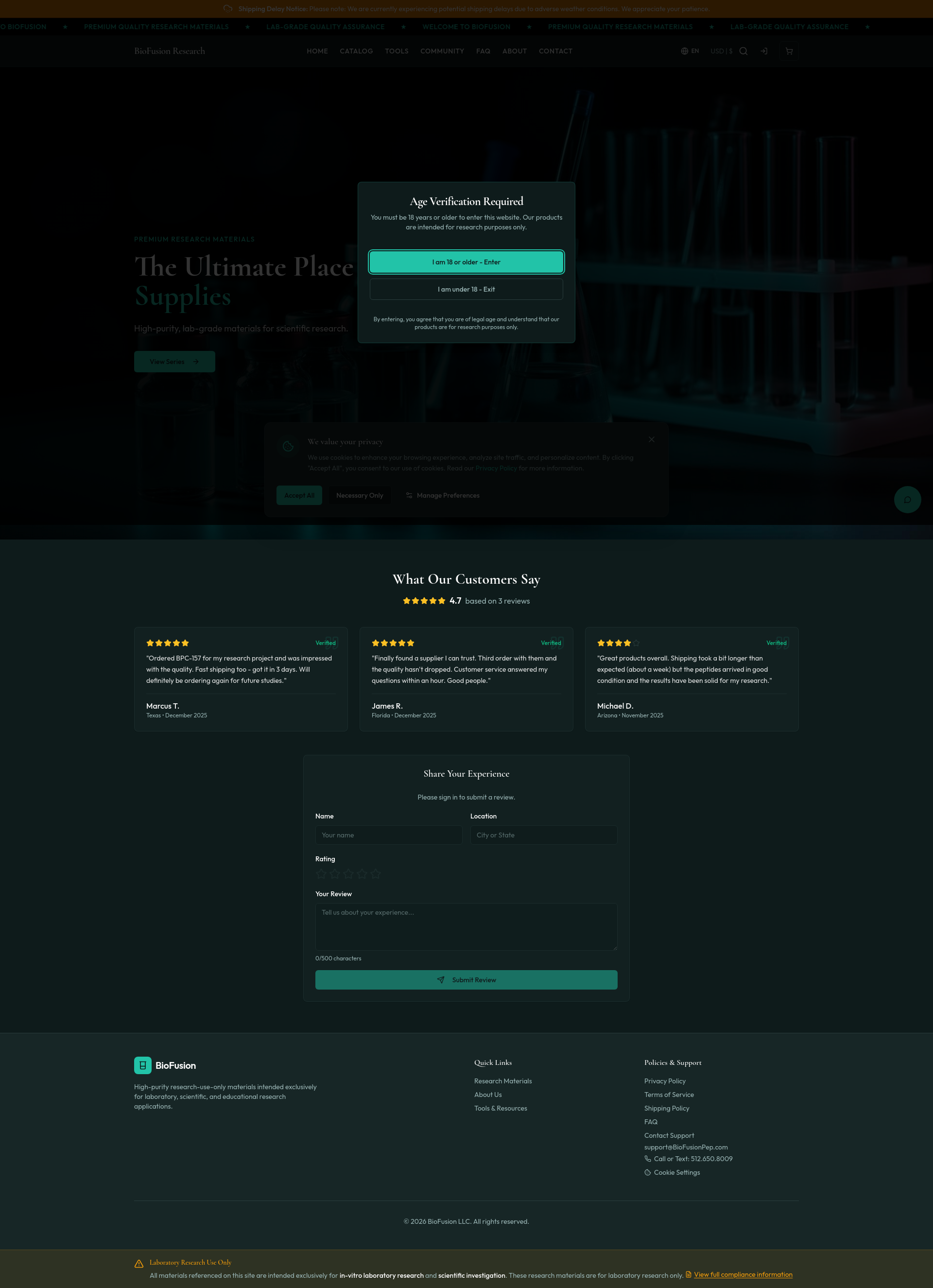 BioFusion Research - Premium Research Materials