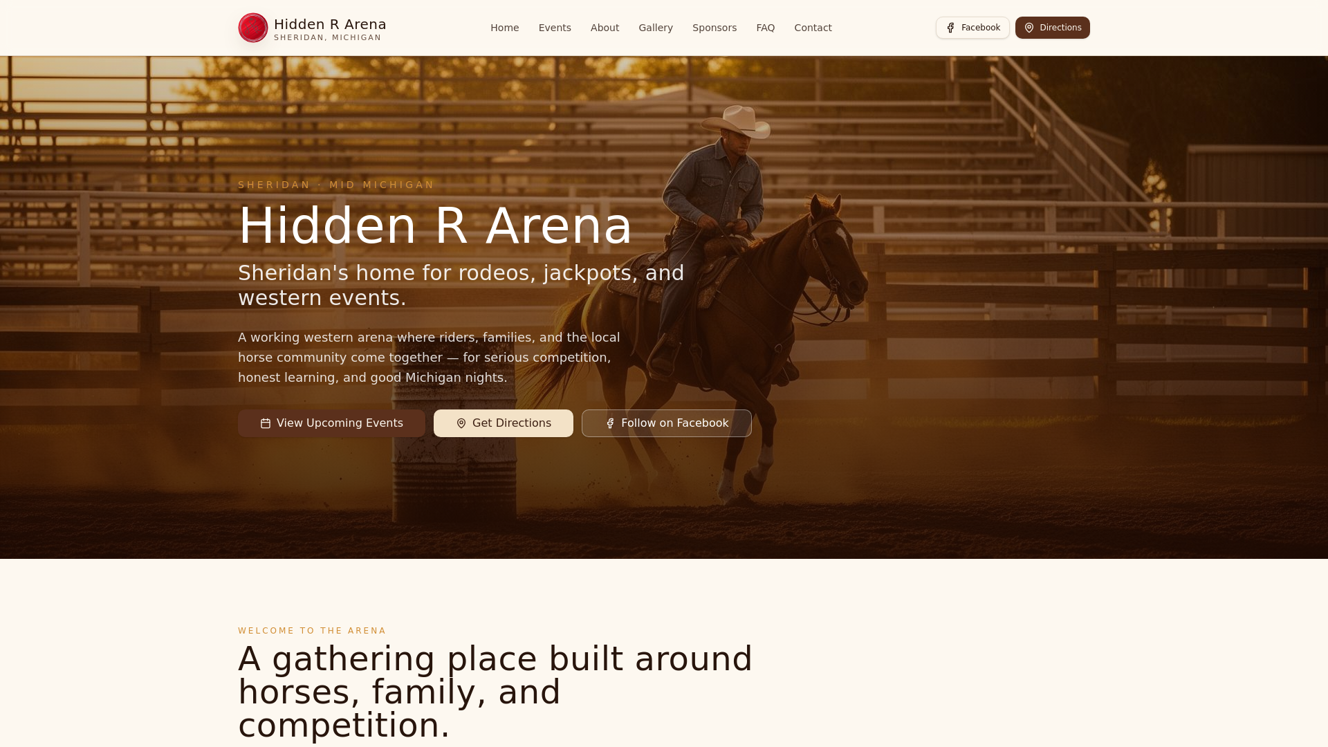 Hidden R Hidden R Arena | Rodeos & Western Events, Sheridan MI