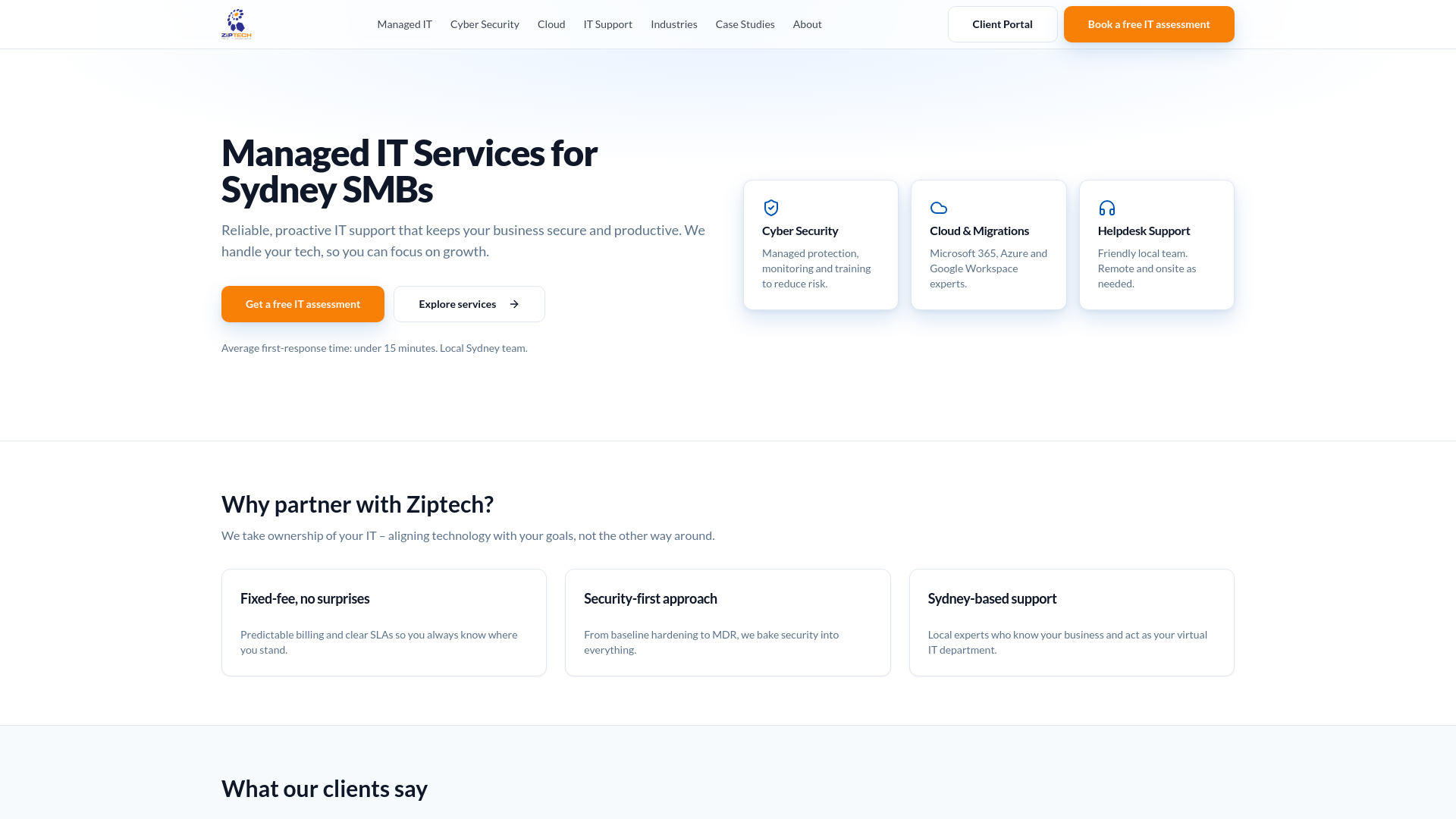 Managed IT Services Sydney | Ziptech