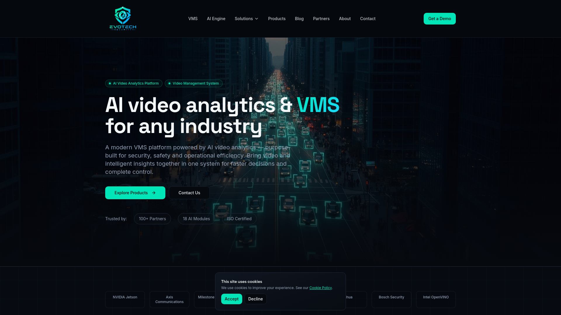 AI Video Analytics & VMS Platform | Evotech Security