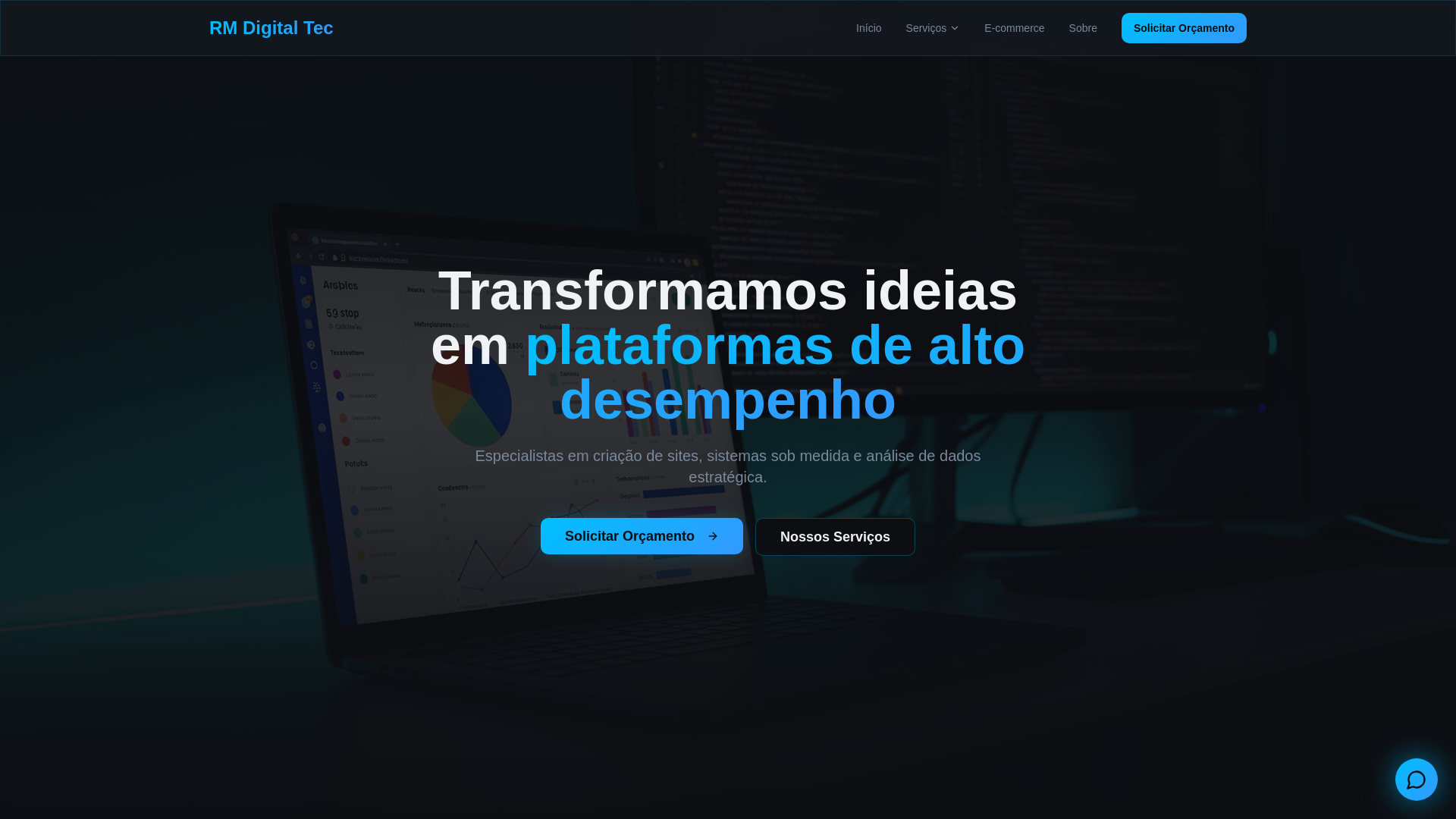 RM Digital Tec | Sites, E-commerce e Dados