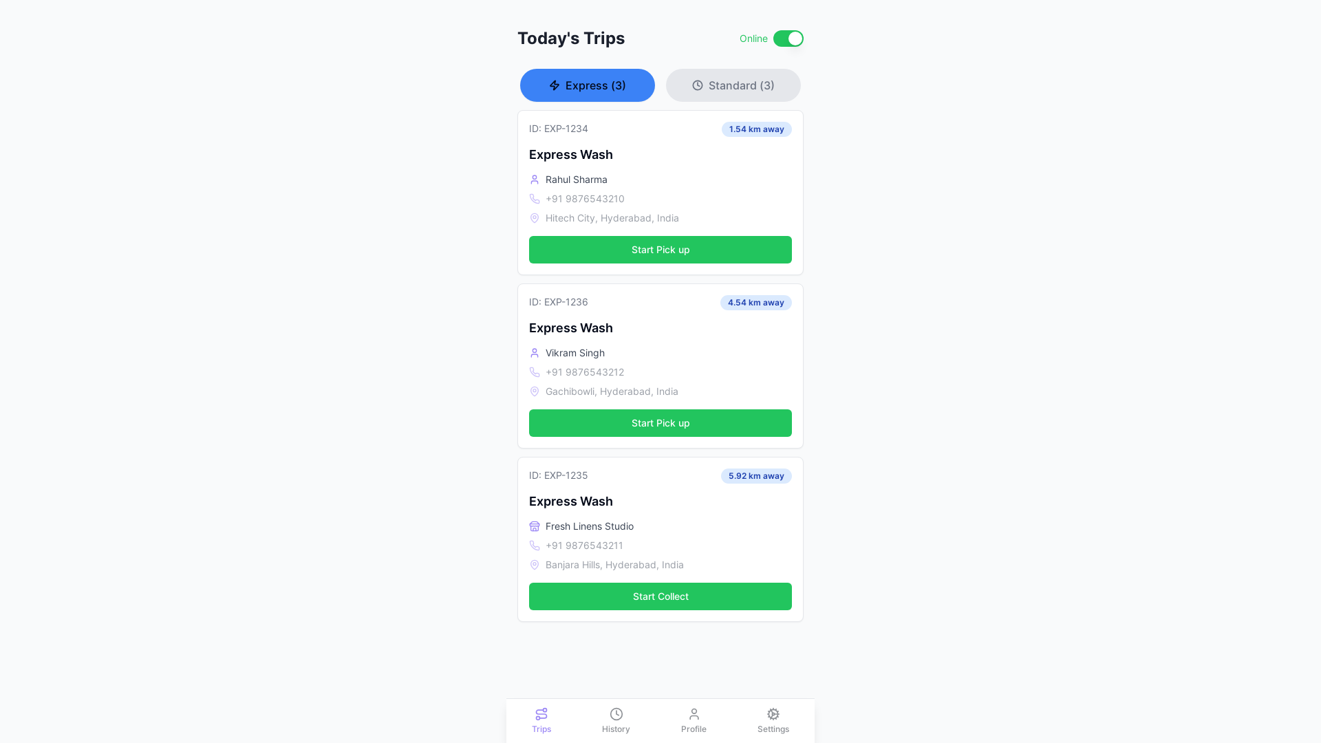 Professional Delivery Partner App Platform