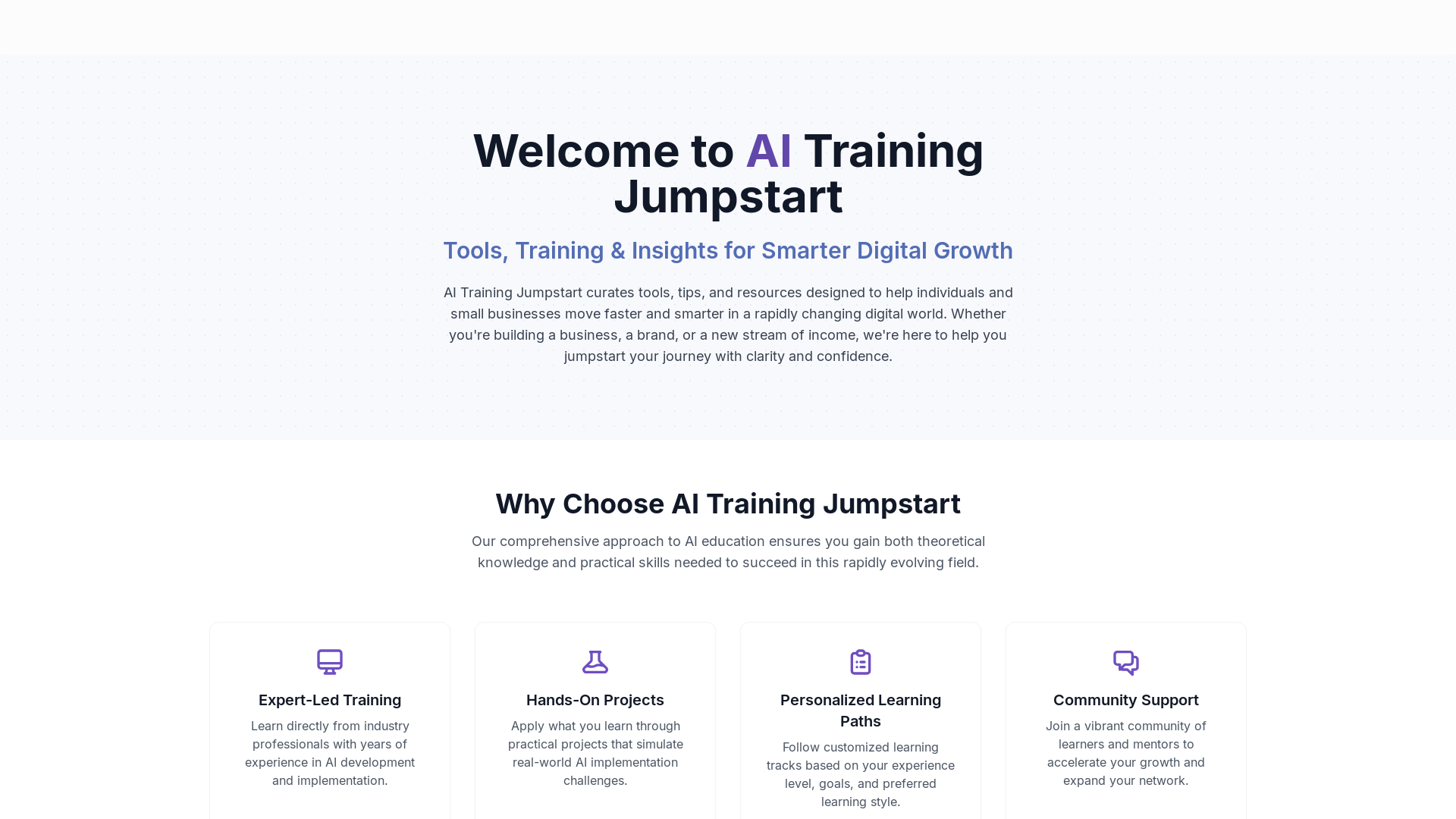 AITrainingJumpstart - Accelerate Your AI Skills Today