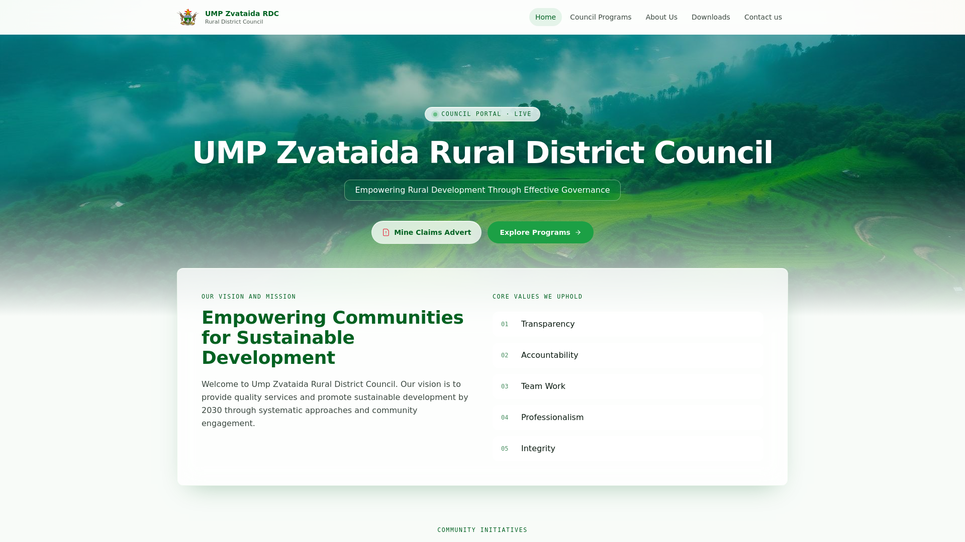 Ump Rdc UMP Zvataida RDC — Empowering Rural Development