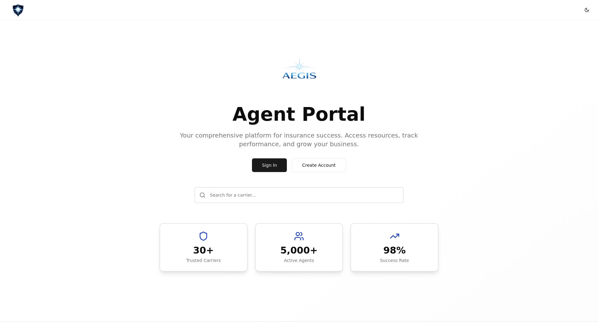 Aegis - Insurance Agent Portal
