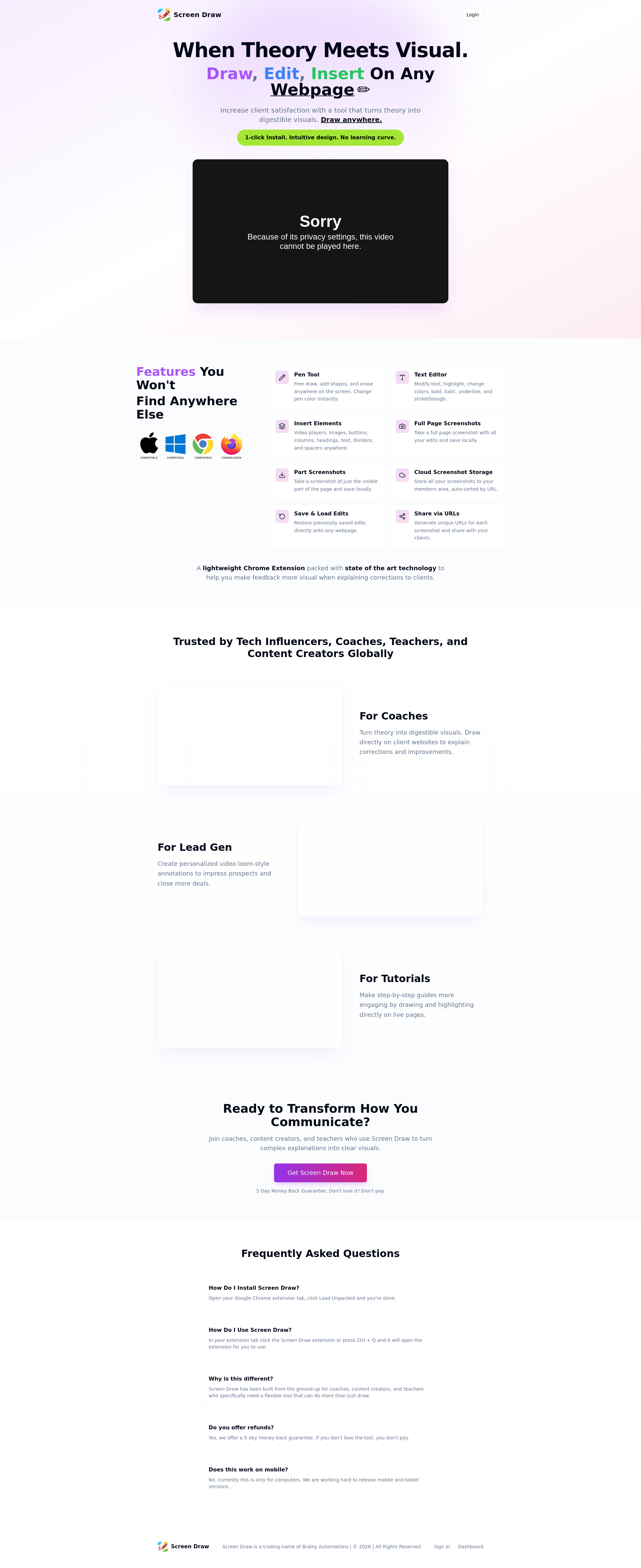 Screen Draw - Draw Anywhere On Any Website