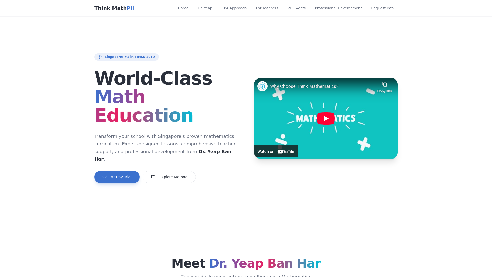 World Class Math Think Mathematics Singapore Edition PH | World-Class Math Education