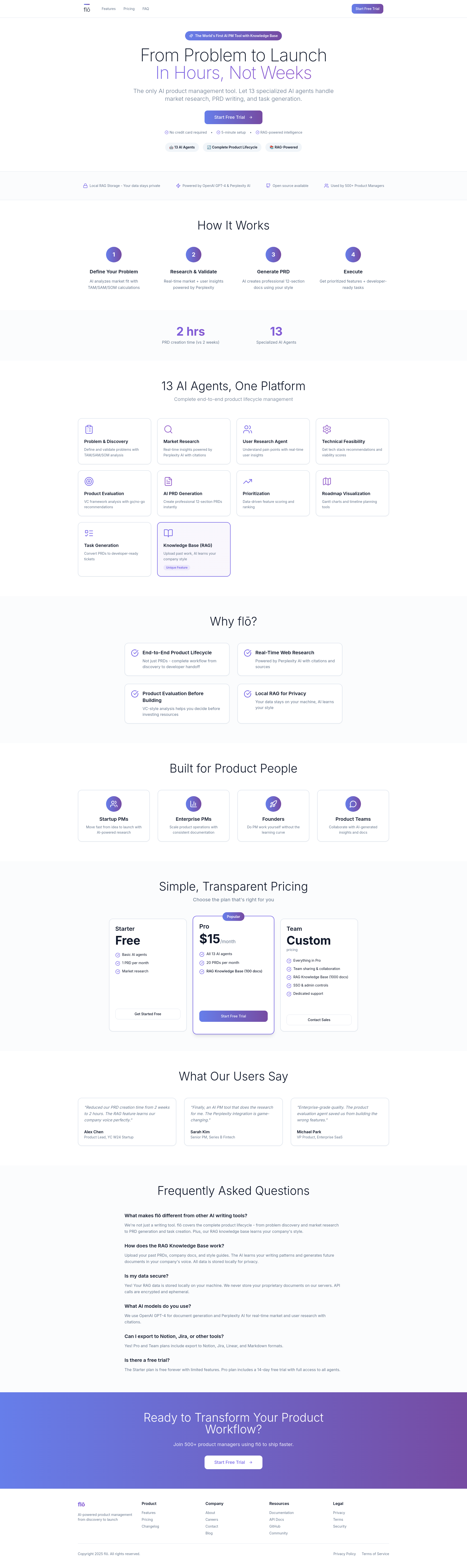flō - AI Product Management Tool