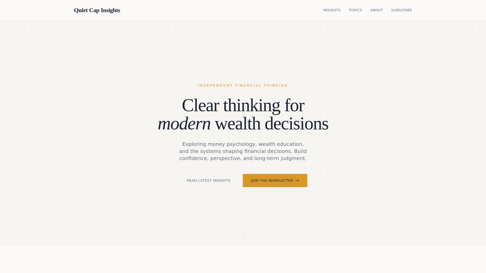 Quiet Cap Insights | Independent Financial Thinking