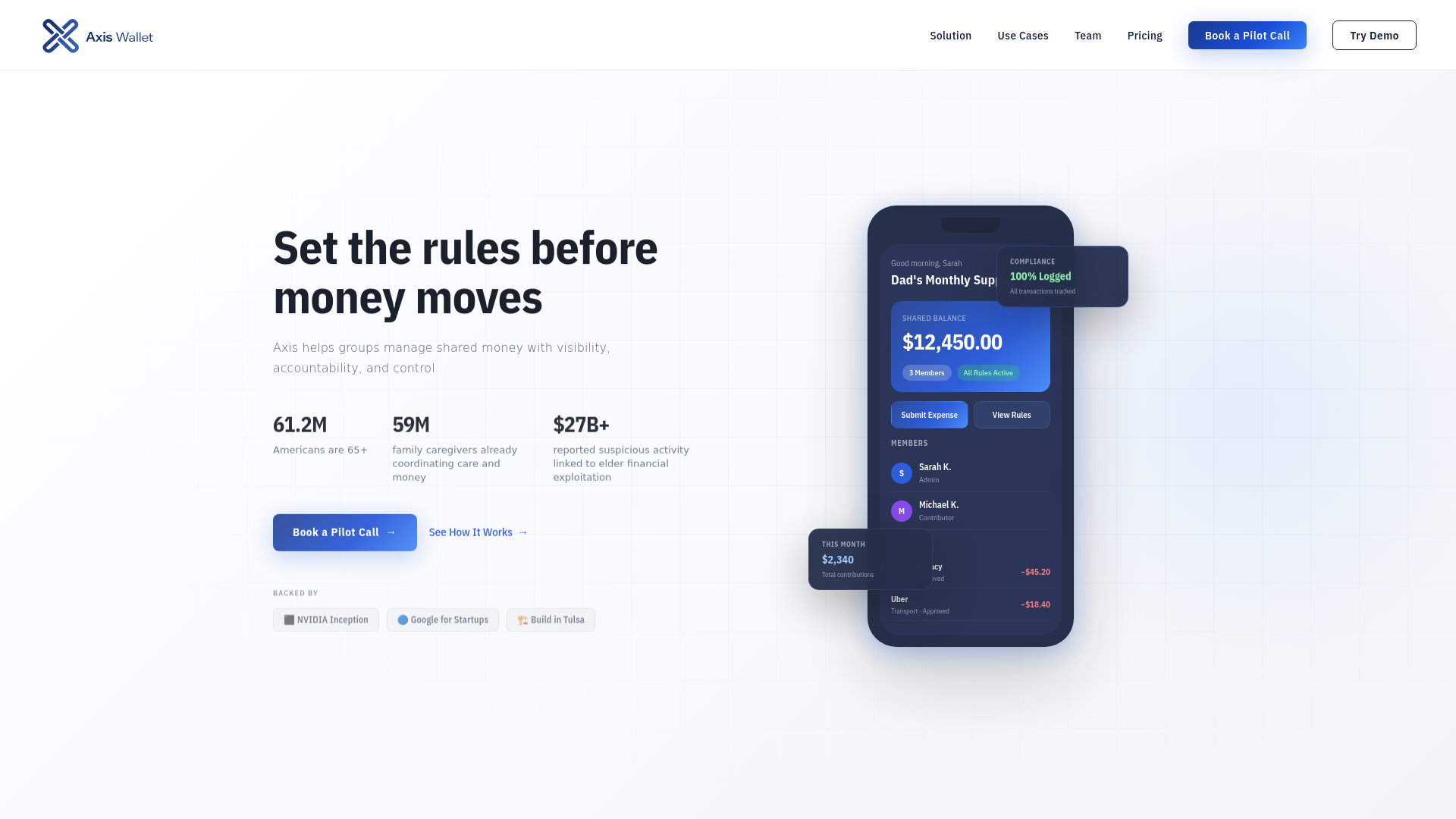 Axis – Landing Page