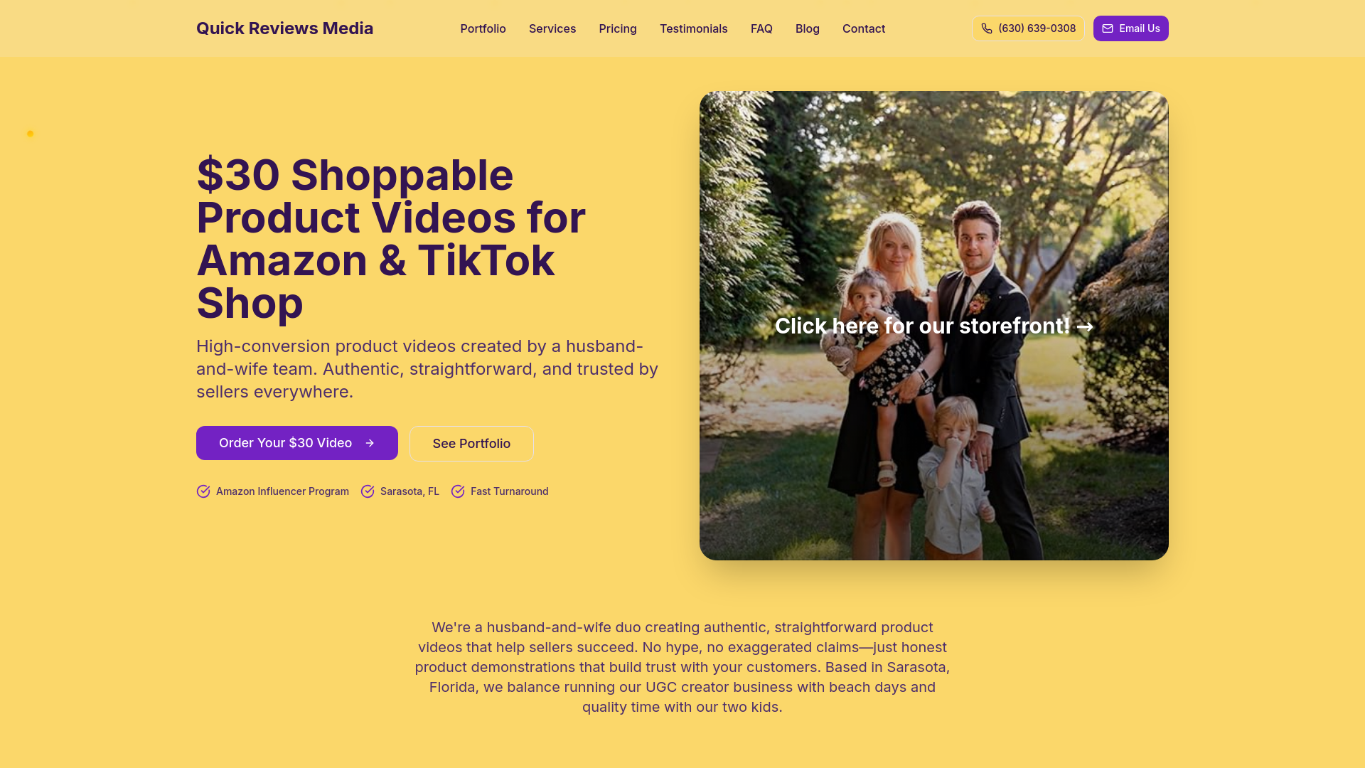 Family-Friendly UGC & Amazon Shoppable Videos | Quick Reviews Media