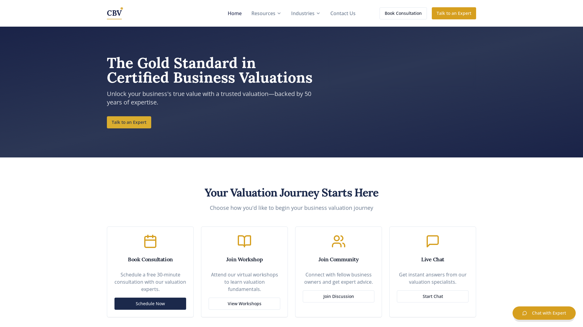 CBV - Certified Business Valuations | 50+ Years of Excellence