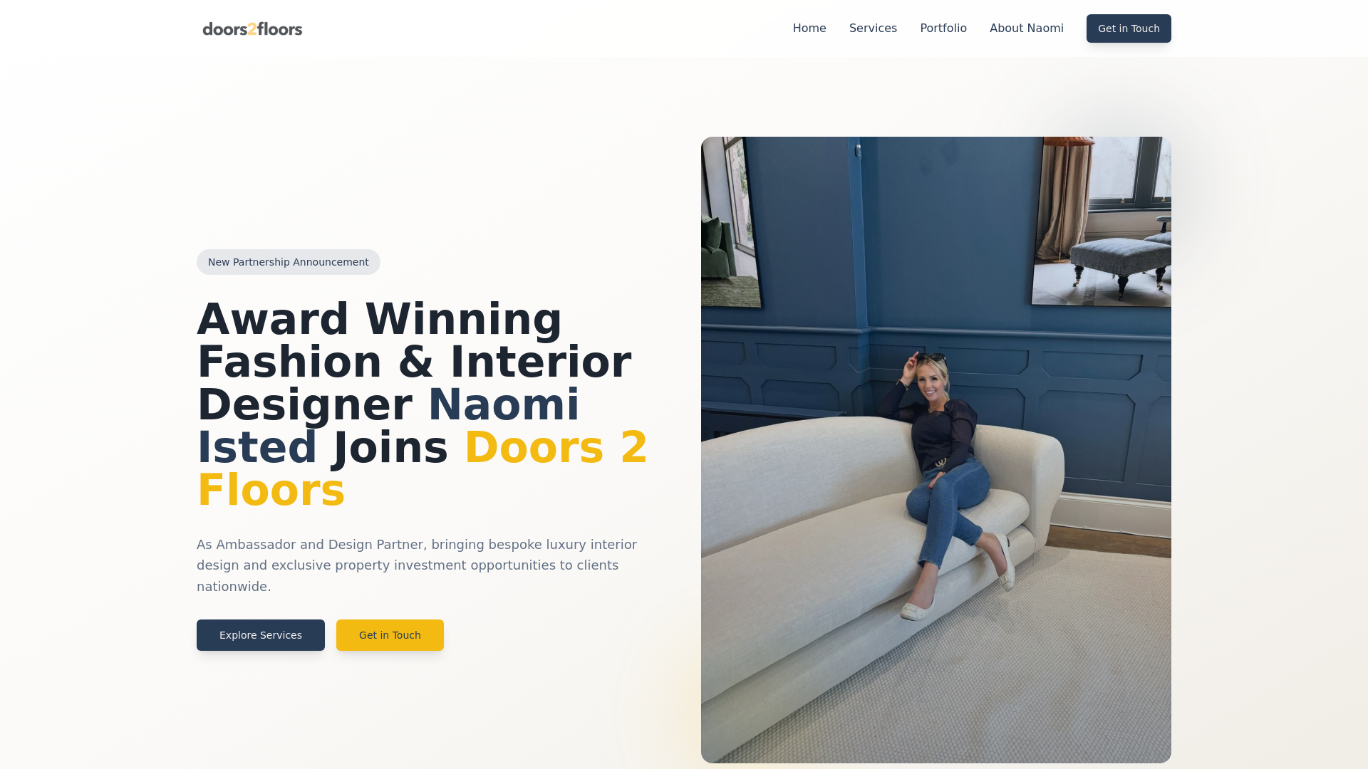 Naomi Isted Joins Doors 2 Floors | Award-Winning Interior Design