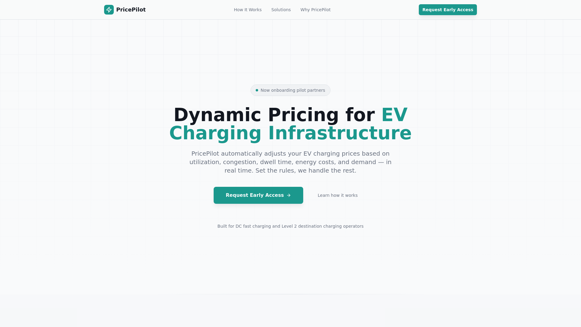 PricePilot | Dynamic Pricing for EV Charging Infrastructure