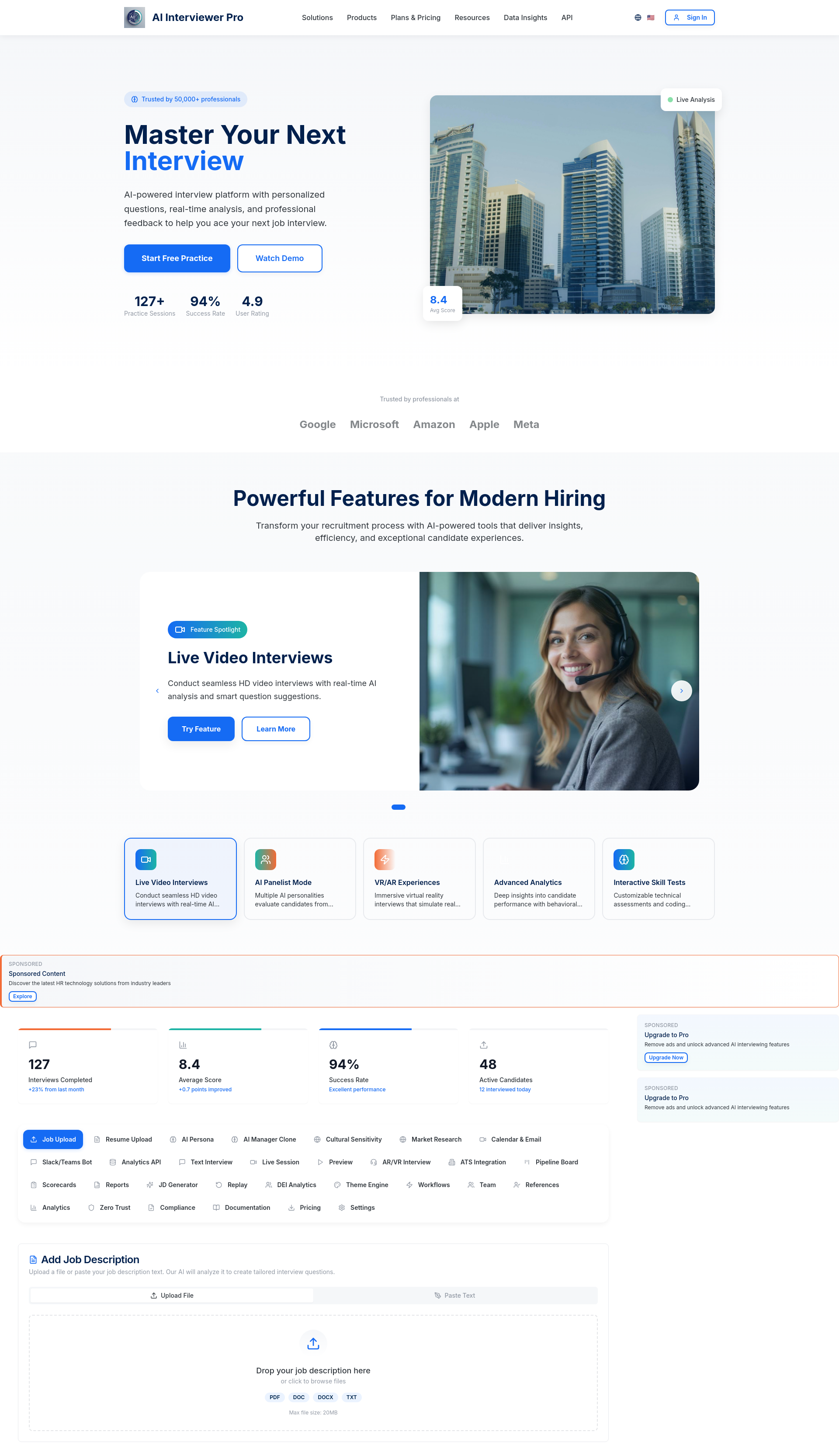 AI Interviewer Pro - Master Your Next Interview