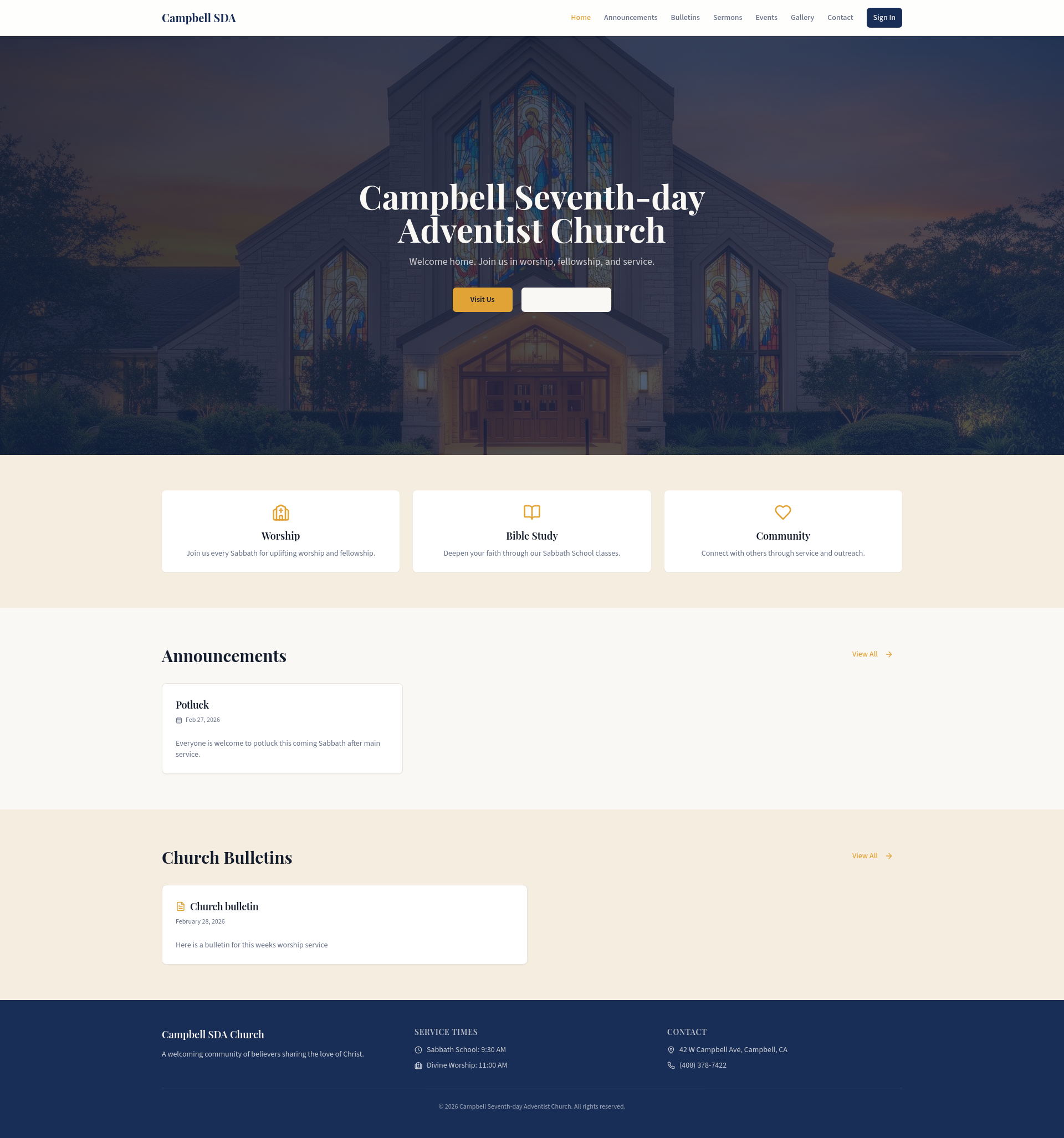 Campbell Seventh-day Adventist Church cover