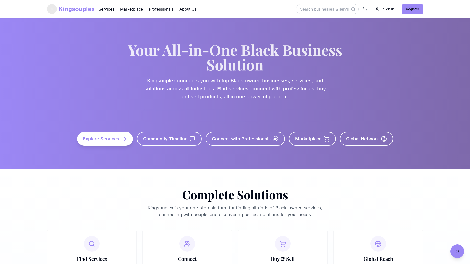 Professional Black-owned Event Planners & Beauticians Platform