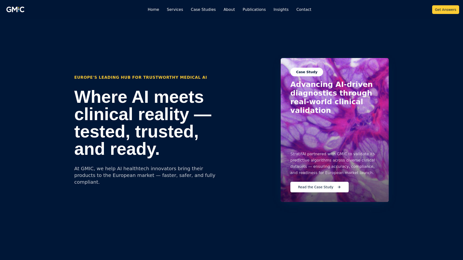 GMIC | Validation Center for AI and Digital Health
