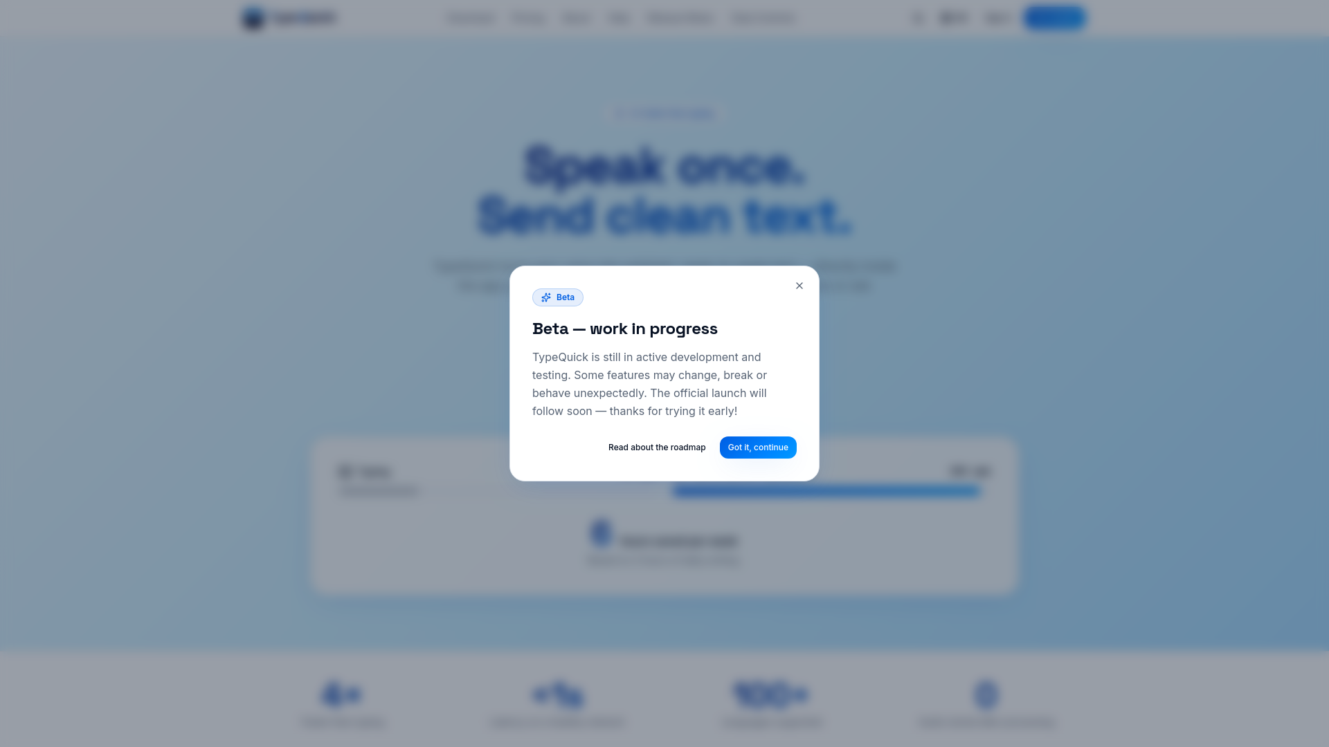 Typequick Play TypeQuick — Speak 4× faster than you type