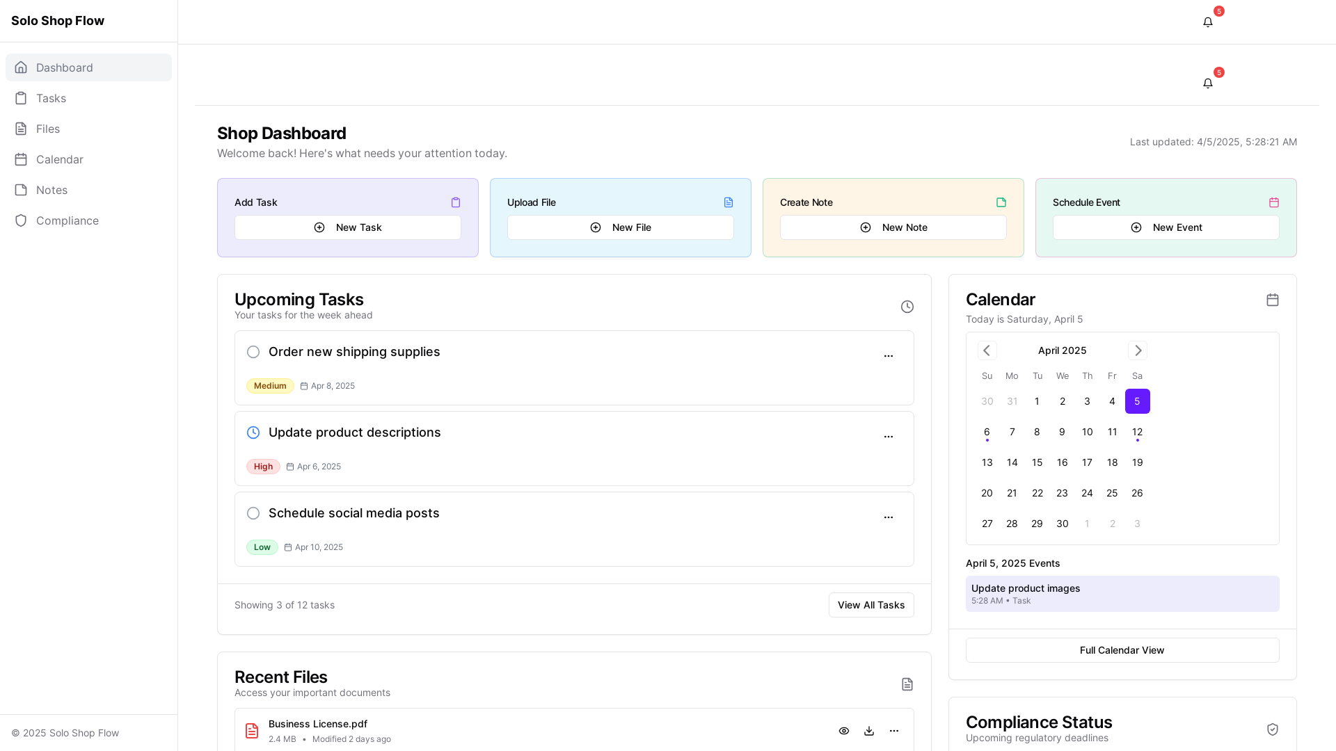 Analytics Business Operations Dashboard Platform