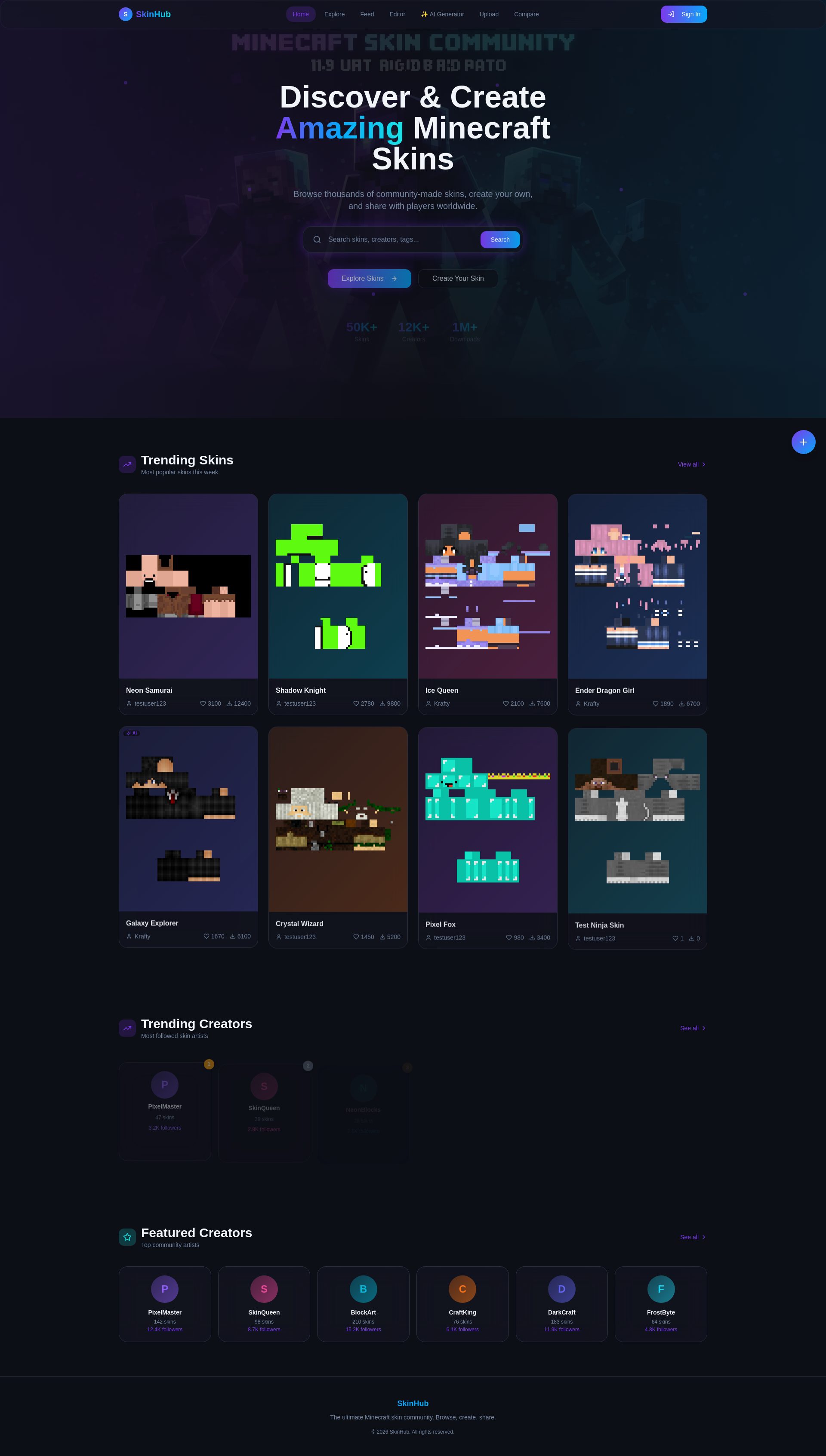 AI Minecraft Skin Maker — Free AI Skin Generator | Minecraft Skin World