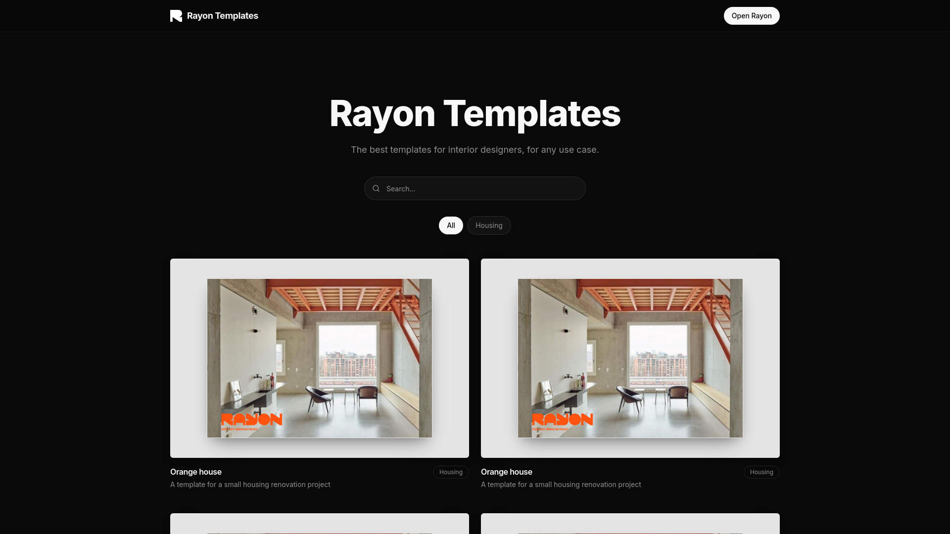 Interior design portfolio templates — Rayon Templates