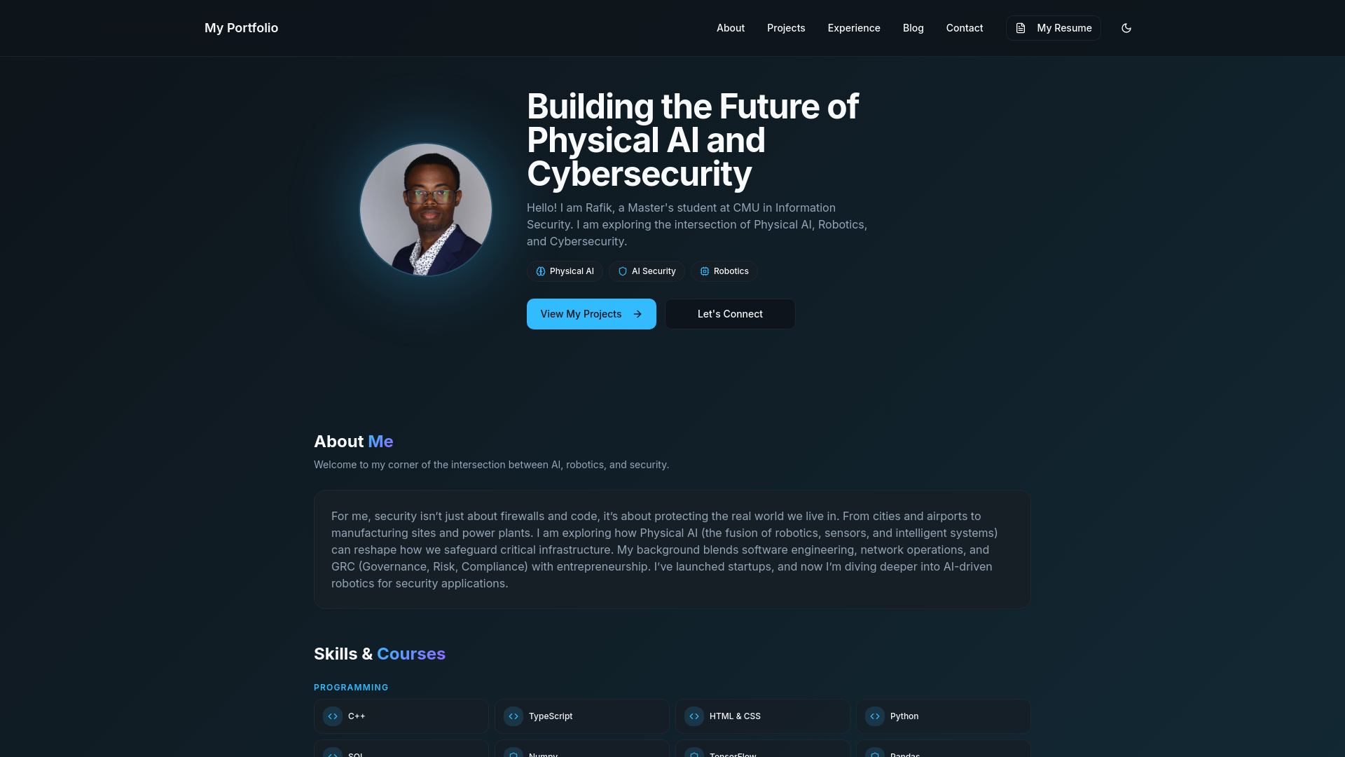 Rafik | AI + Robotics Security Innovator