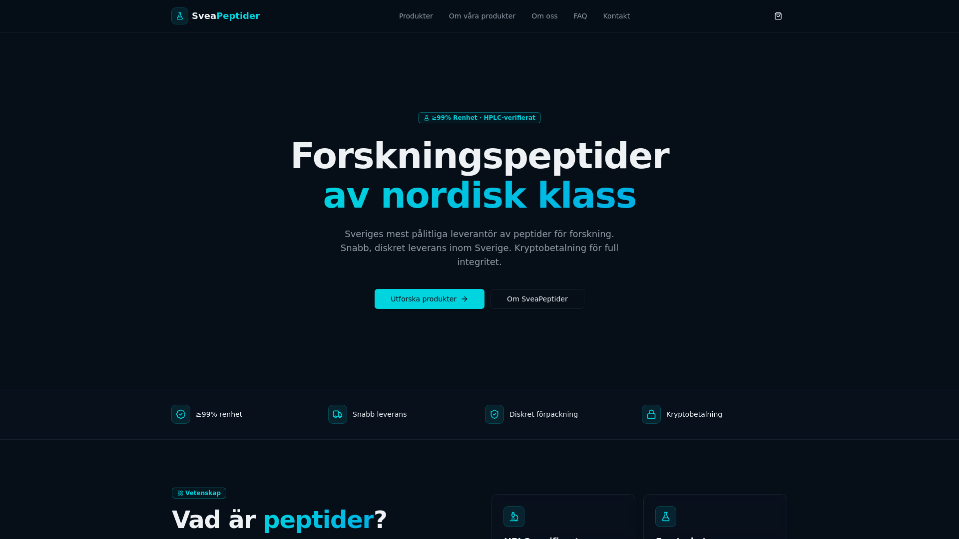 SveaPeptider: Peptider Sverige online Uncategorised business listing image