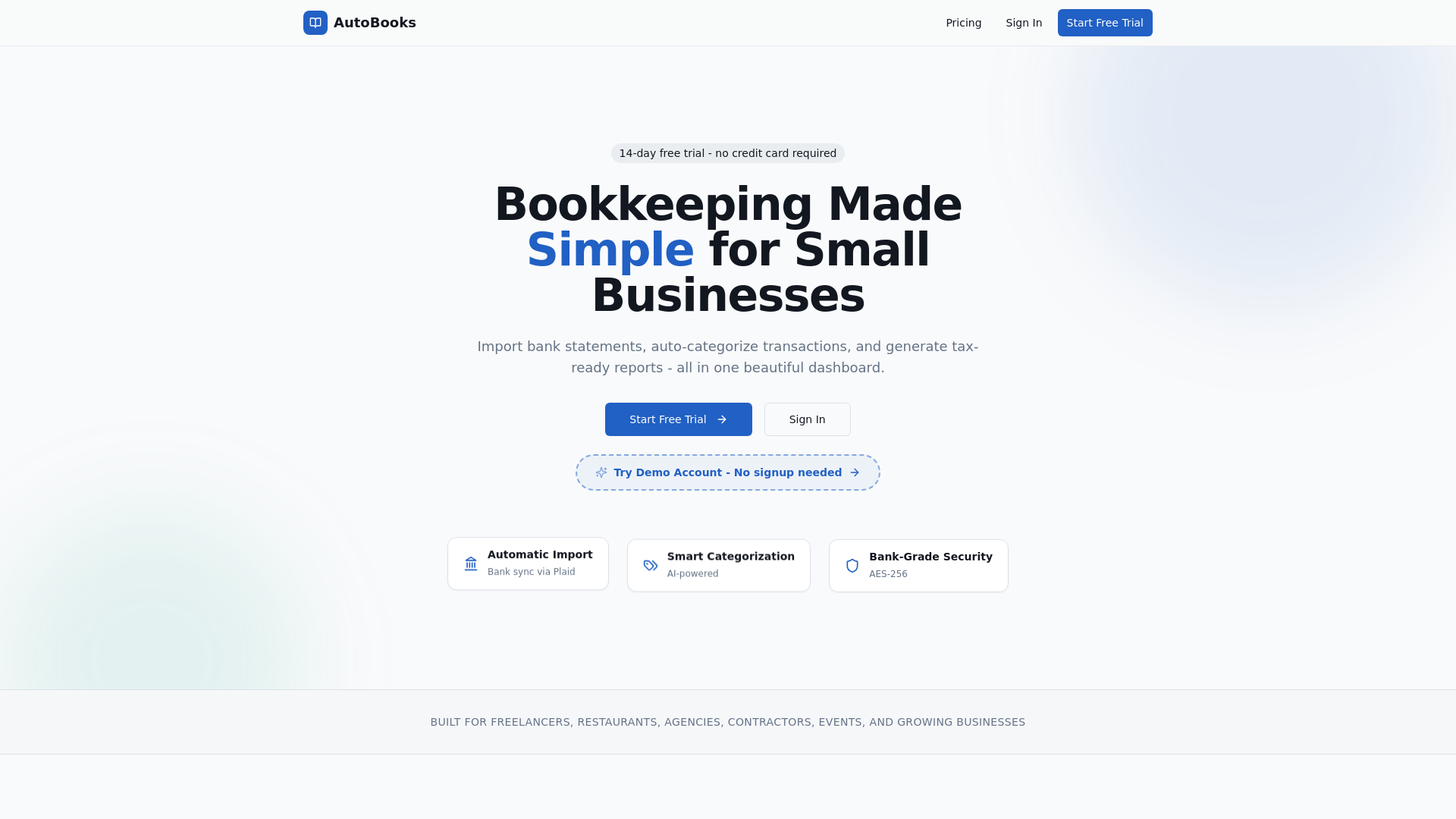 AutoBooks - Bookkeeping Made Simple